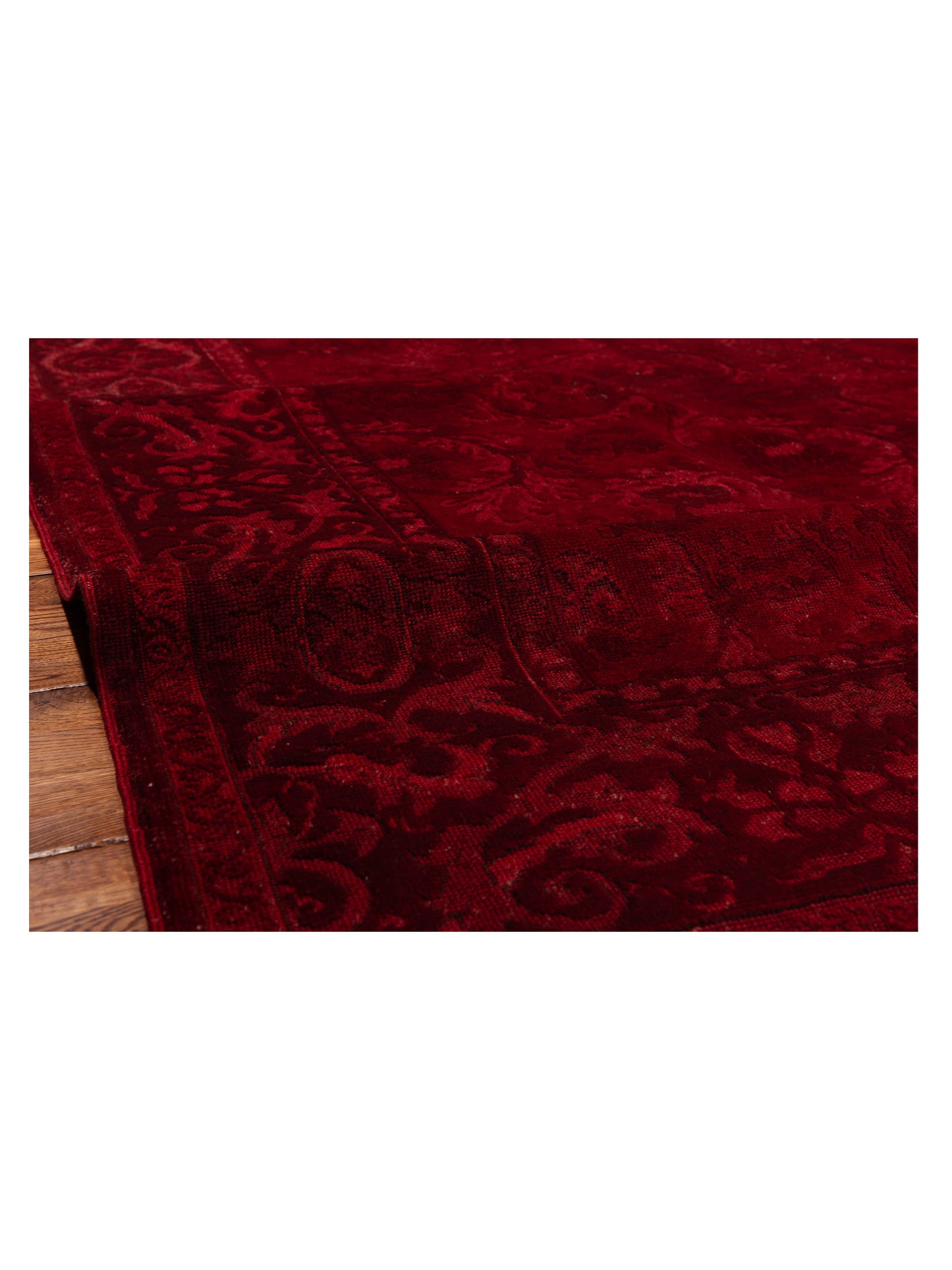 Vintage 106712 Red 6.9x9.2 Hand Knotted Rug