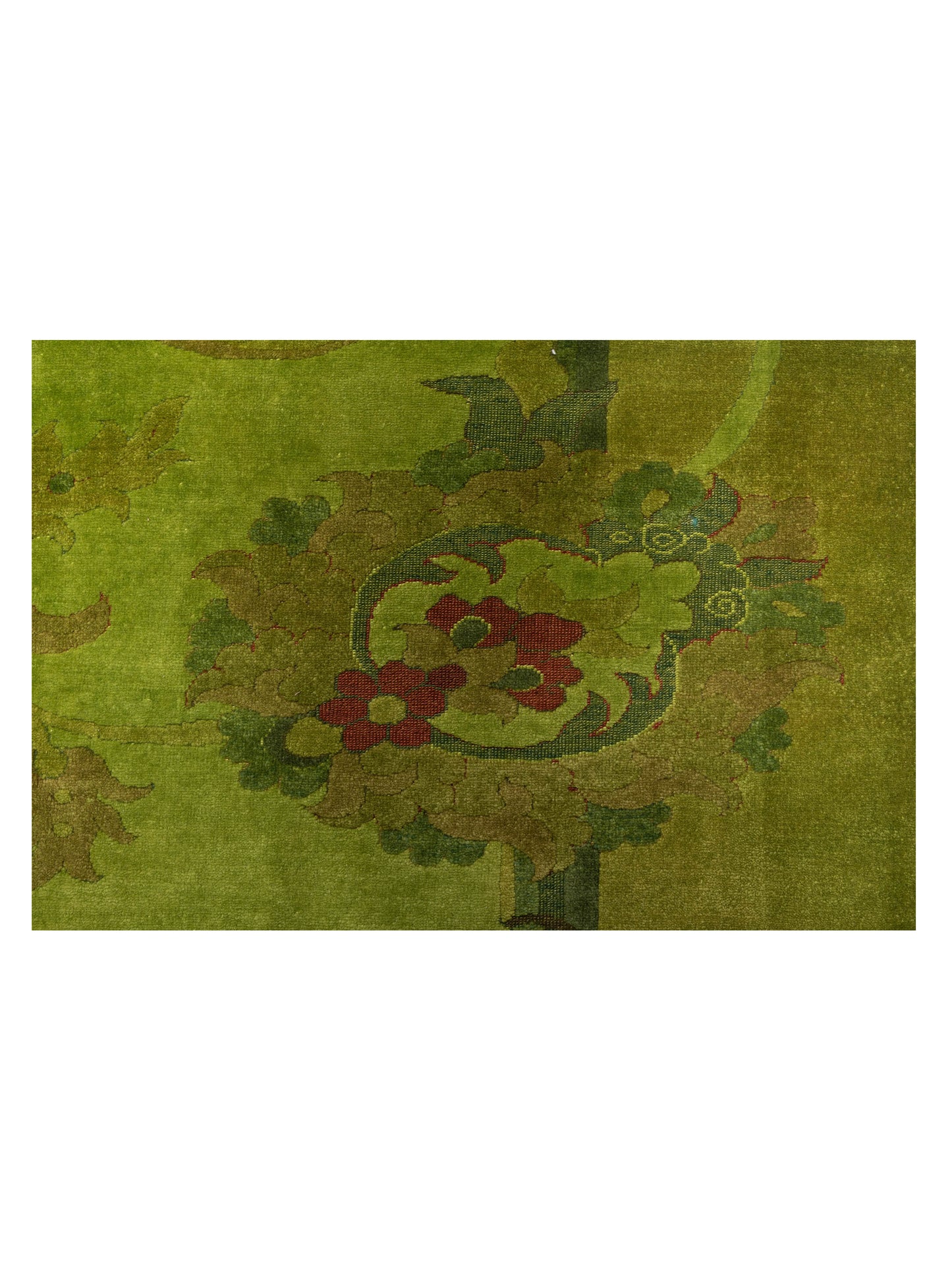 Vintage 106718 Green 8.7x11 Hand Knotted Rug