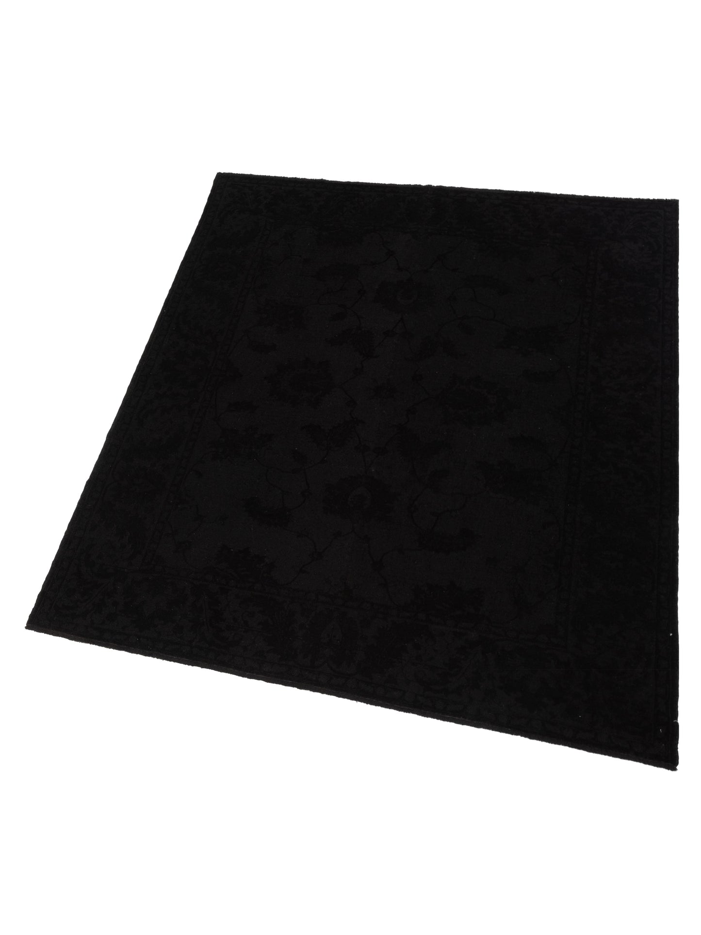 Vintage 106719 Black 8.4x9.8 Hand Knotted Rug