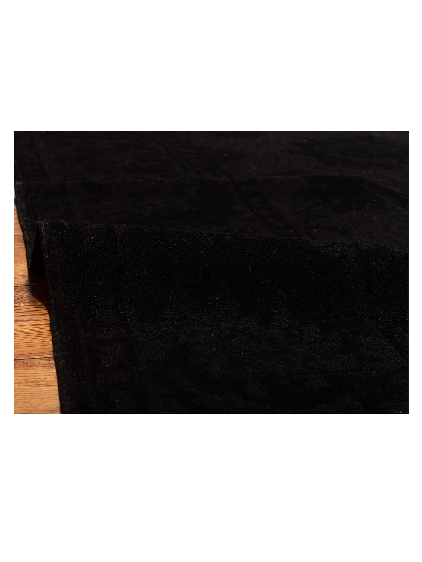 Vintage 106719 Black 8.4x9.8 Hand Knotted Rug