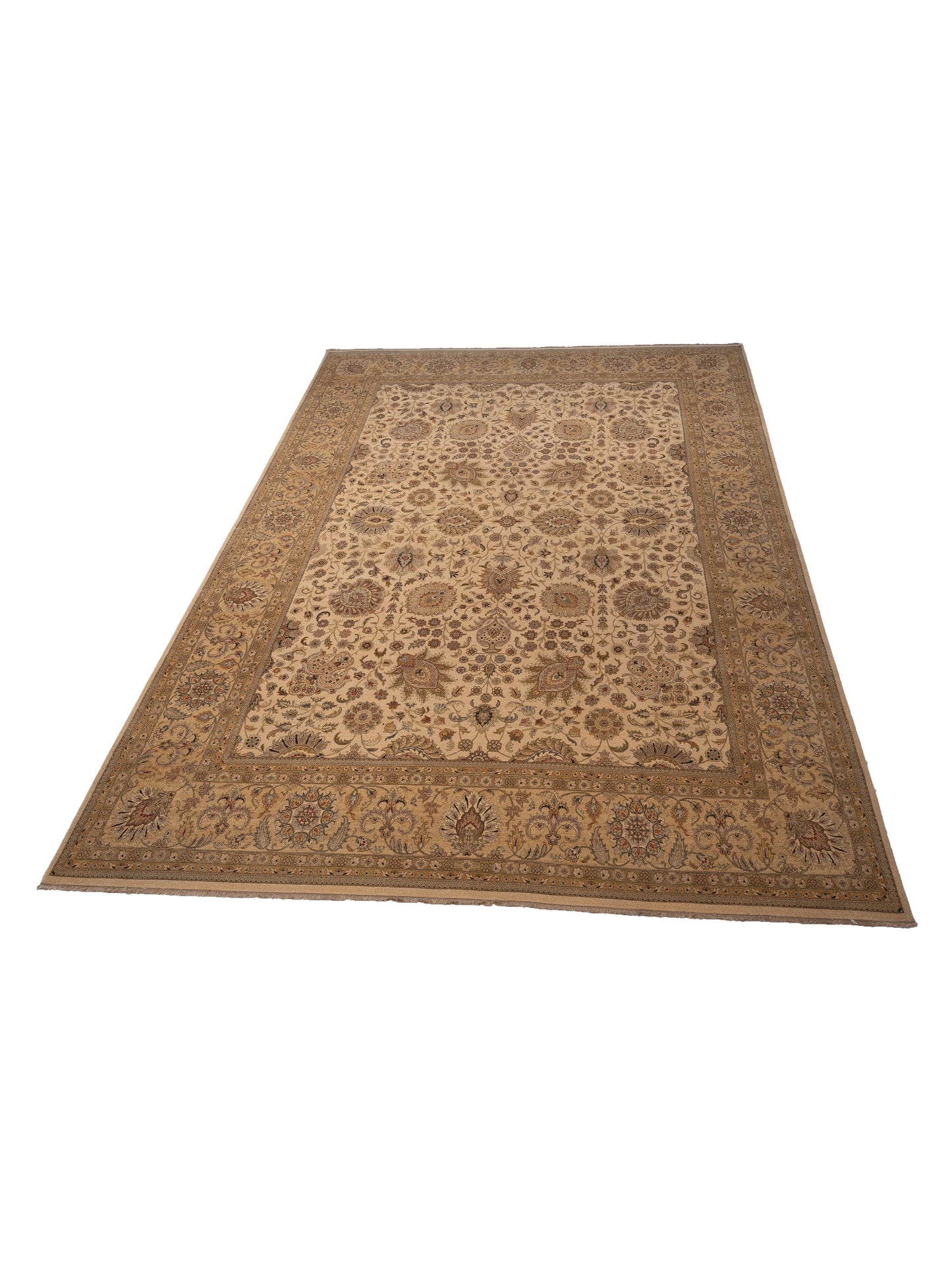 Haji Jalili 106763 Cream Gold 12x16.1 Hand Knotted Rug