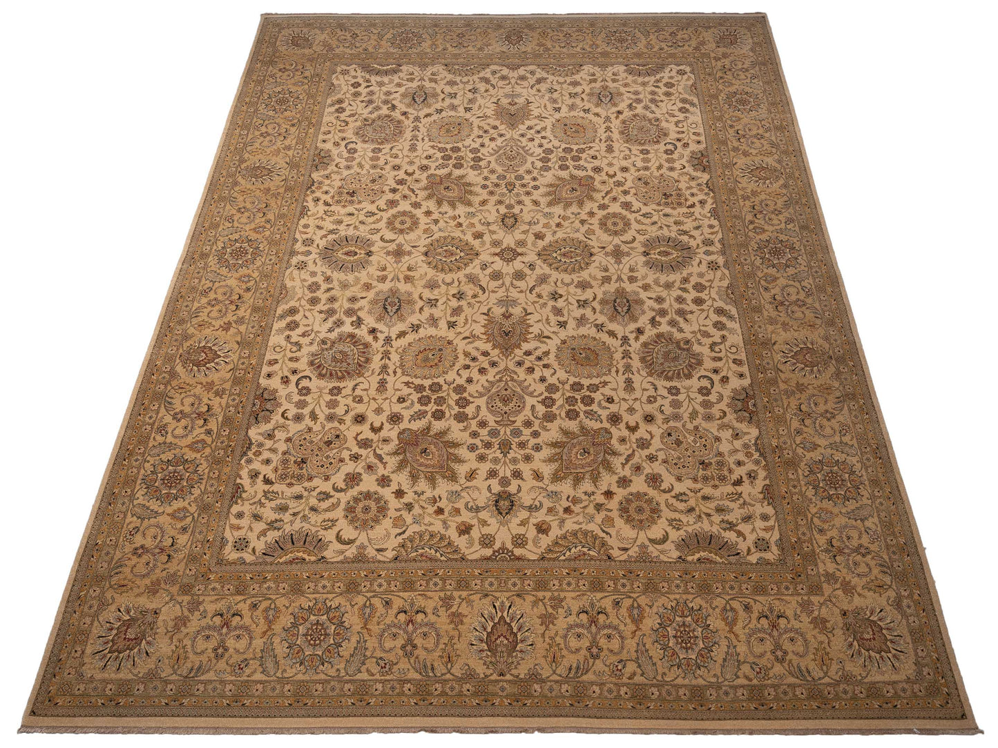 Haji Jalili 106763 Cream Gold 12x16.1 Hand Knotted Rug