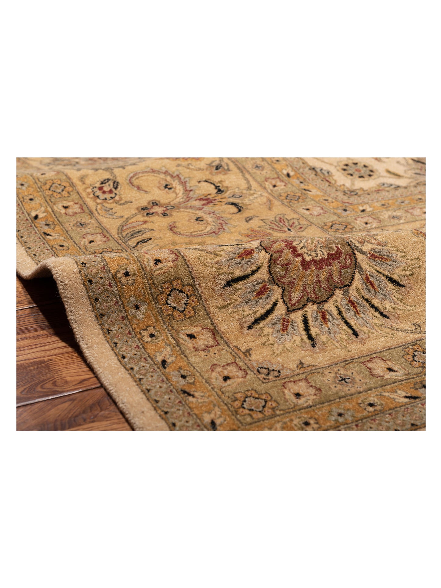 Haji Jalili 106763 Cream Gold 12x16.1 Hand Knotted Rug