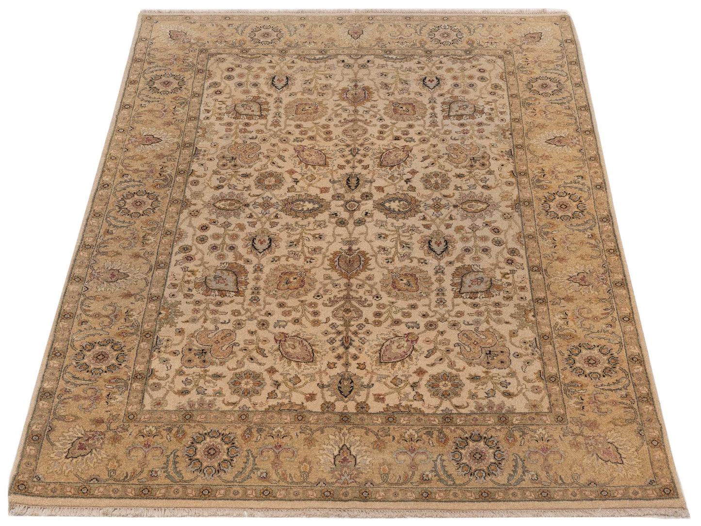 Haji Jalili 106774 Ivory Gold 5.1x7.3 Hand Knotted Rug