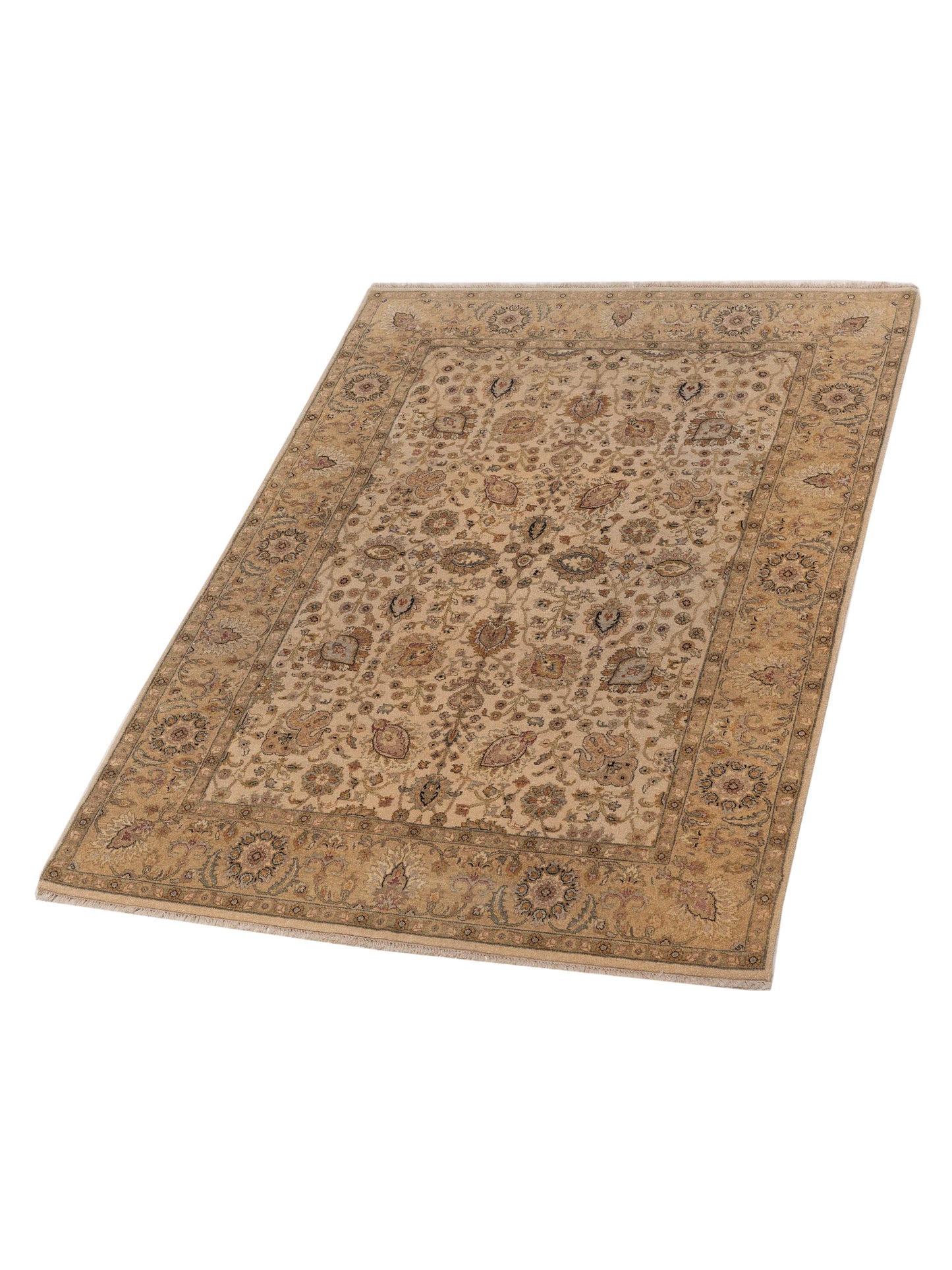 Haji Jalili 106774 Ivory Gold 5.1x7.3 Hand Knotted Rug