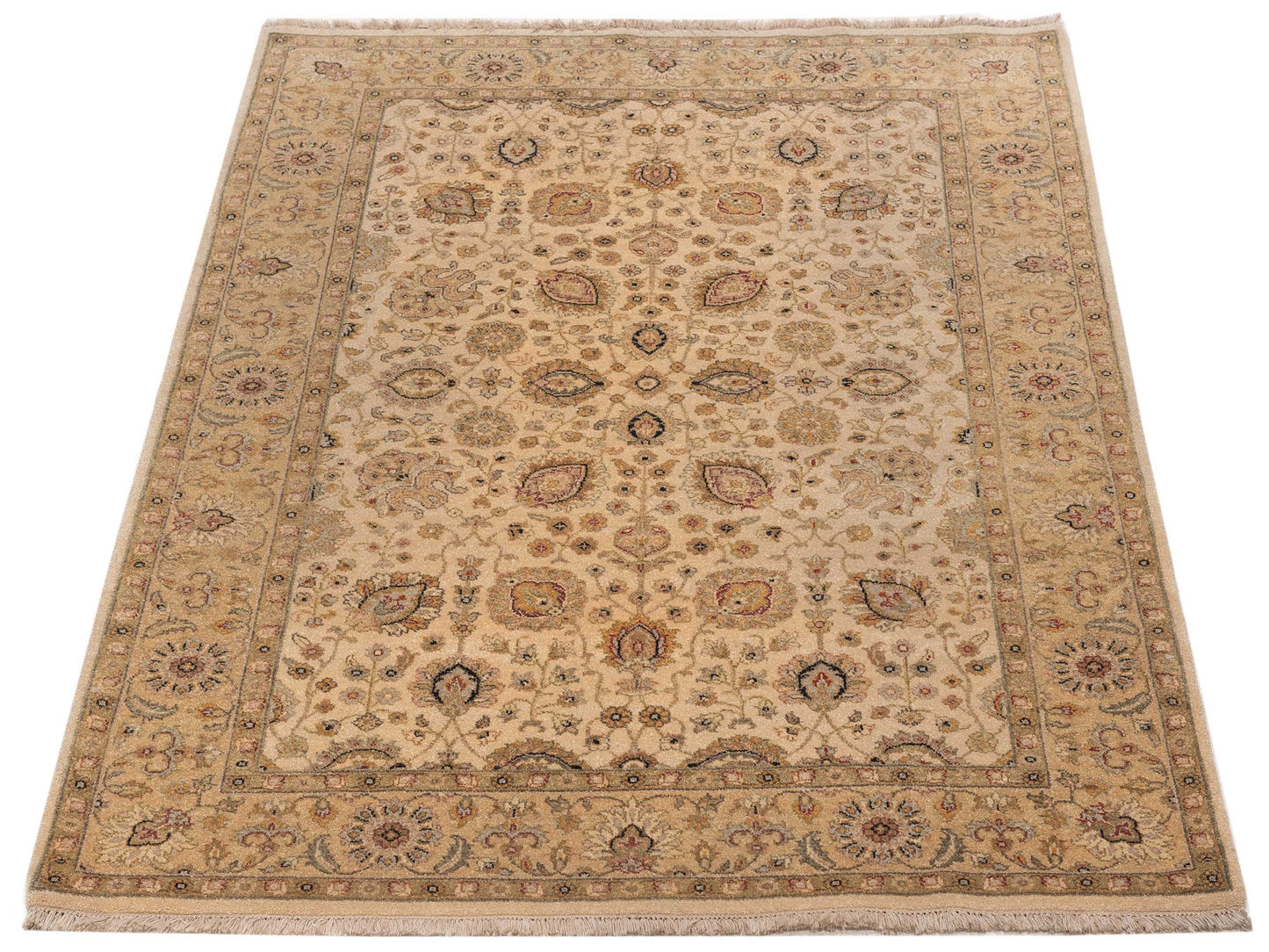 Haji Jalili 106776 Ivory Gold 4.3x5.11 Hand Knotted Rug