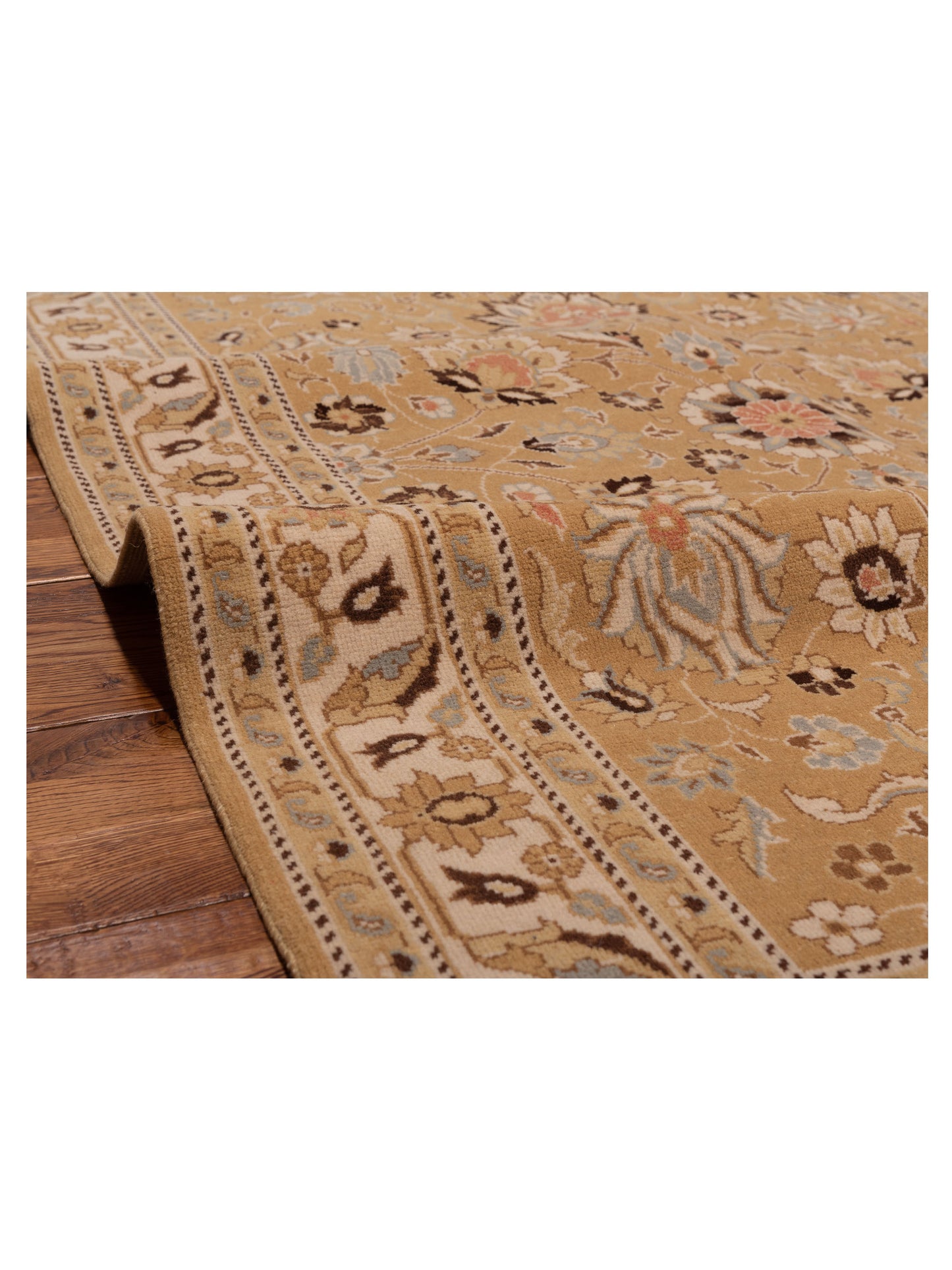 Bouquet 107408 Gold Ivory 4.8x6.5 Hand Knotted Rug
