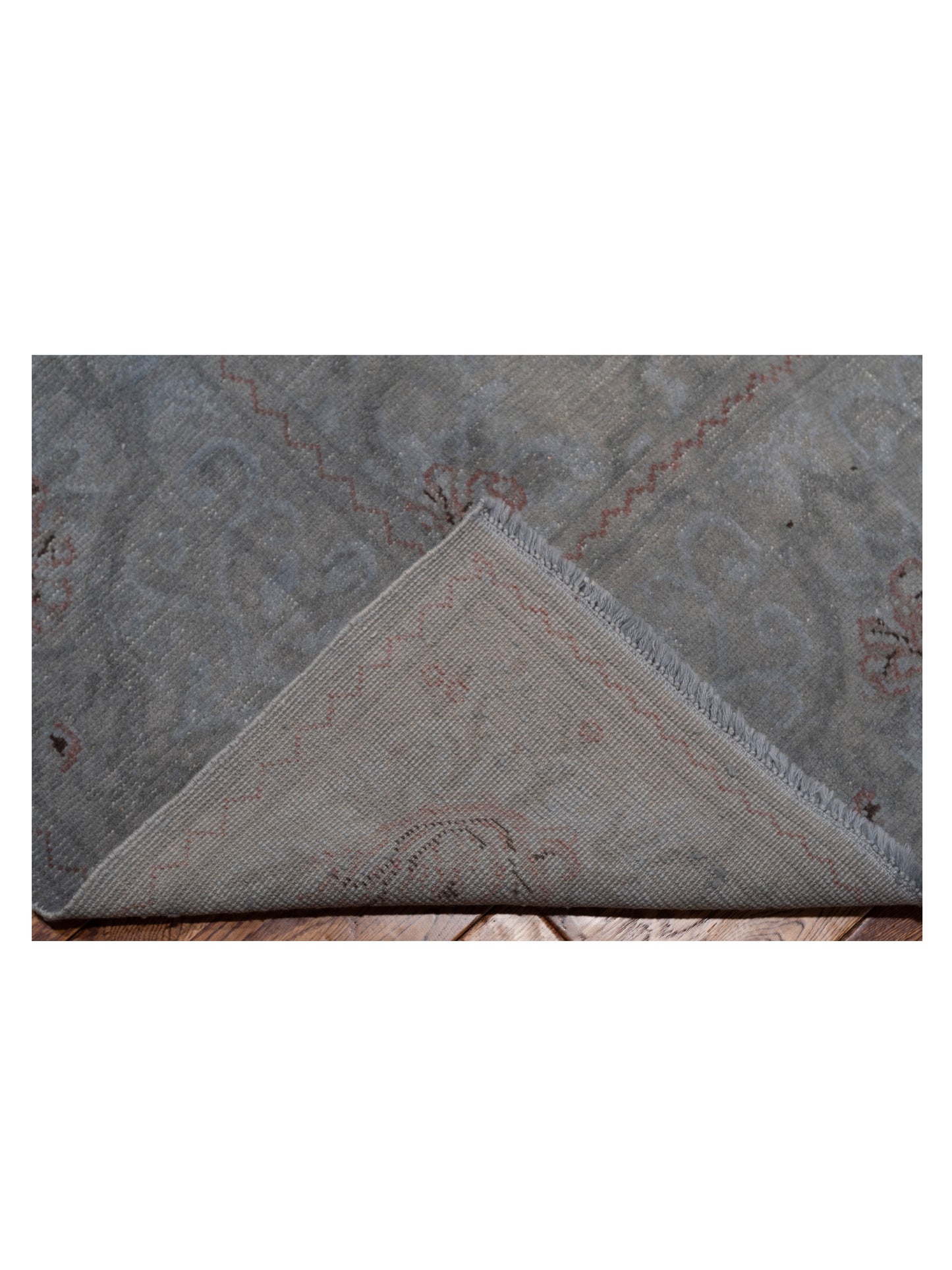 Vintage 107427 Gray 11.11x15.2 Hand Knotted Rug