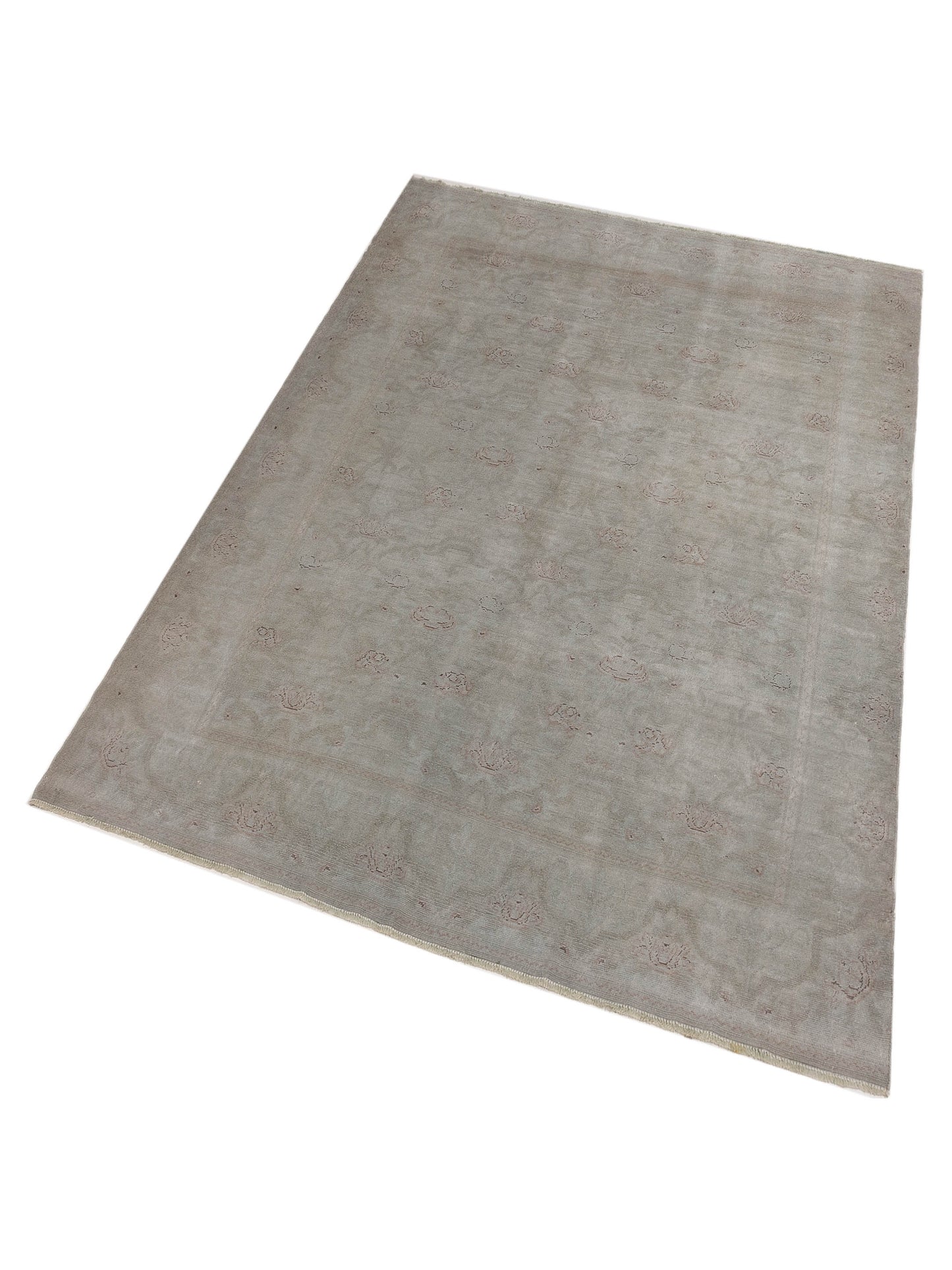 Vintage 107429 Silver 8.5x11.5 Hand Knotted Rug