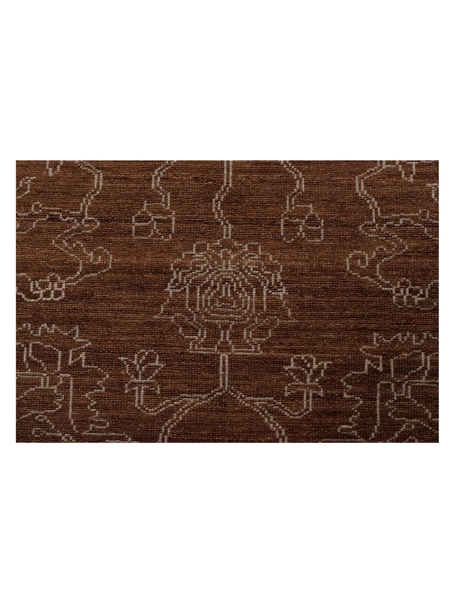 Defne Opal Brown Ice Blue 8.3x10 Hand Knotted Rug