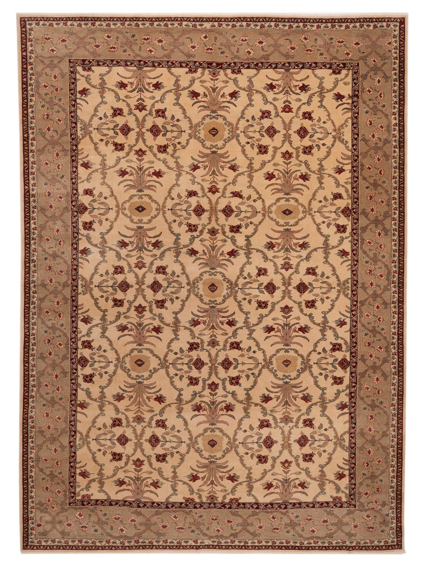 Pasha Antique Loom Ivory Sage Green Transitional