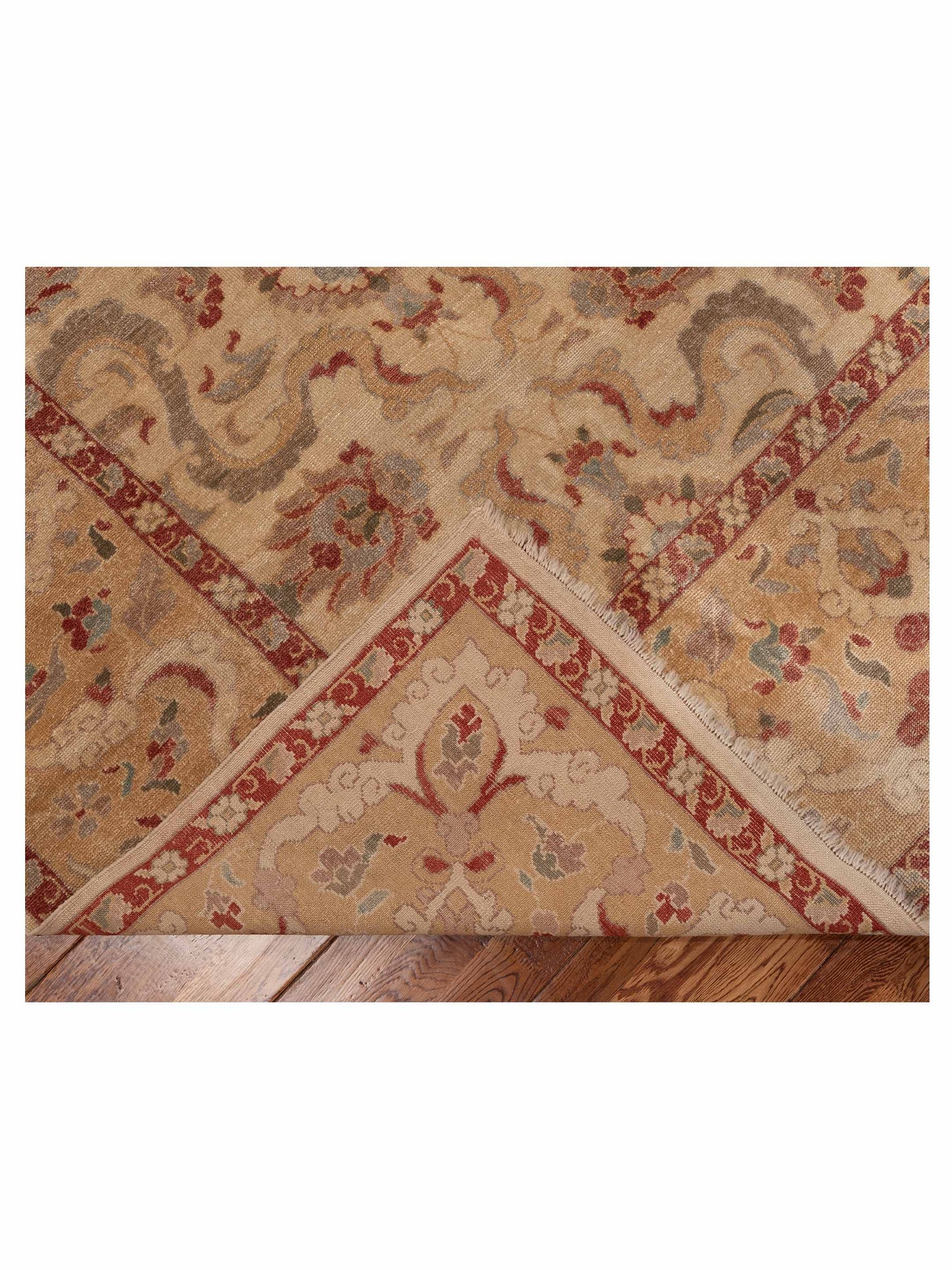 Antique Loom 108054 Ivory Gold 9.3x12.3 Hand Knotted Rug