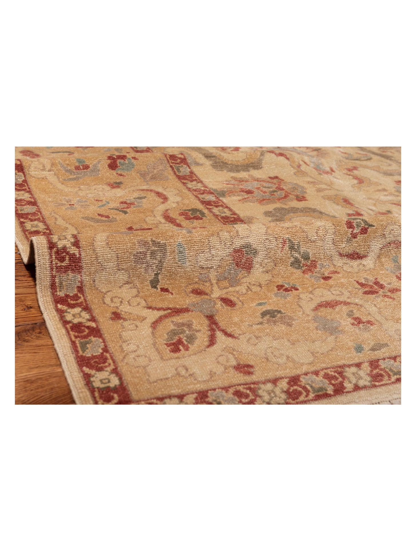 Antique Loom 108054 Ivory Gold 9.3x12.3 Hand Knotted Rug