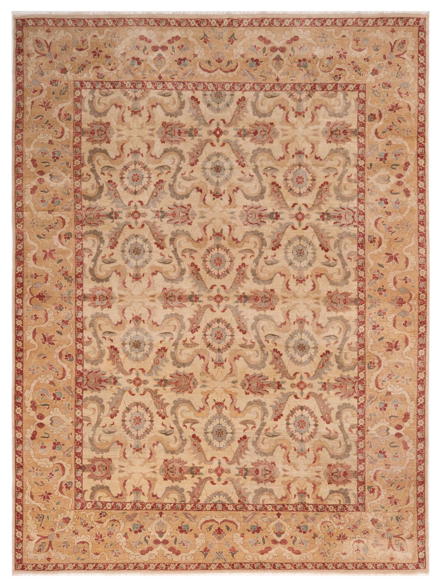 Pasha Antique Loom Ivory Gold Traditional