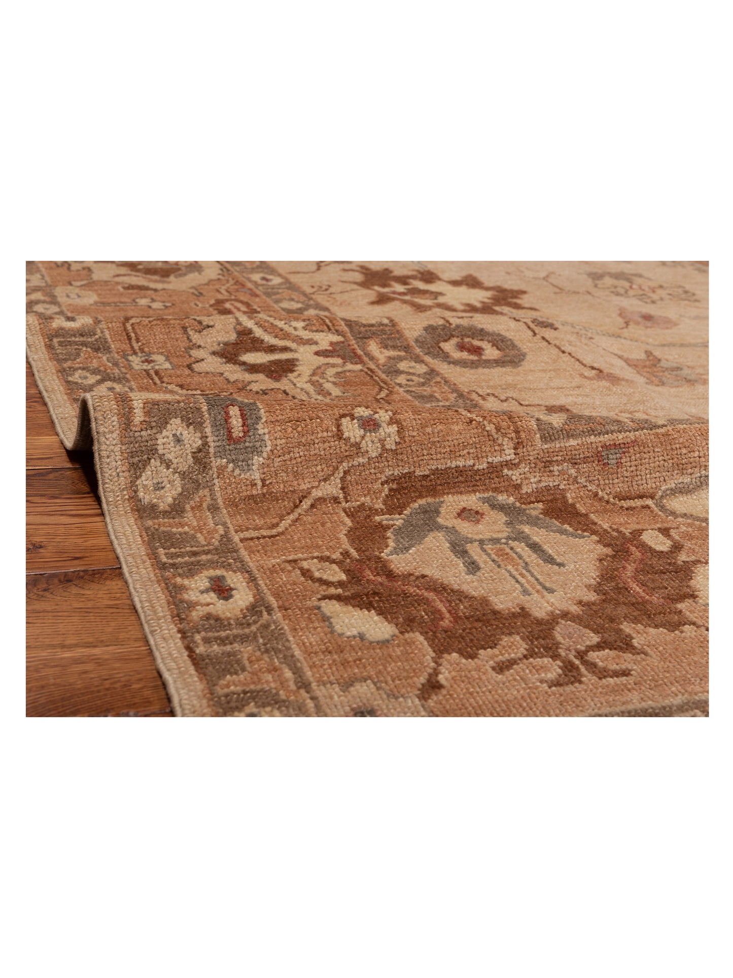 Angora Oushak 108101 Ivory Gold 9.9x13.8 Hand Knotted Rug