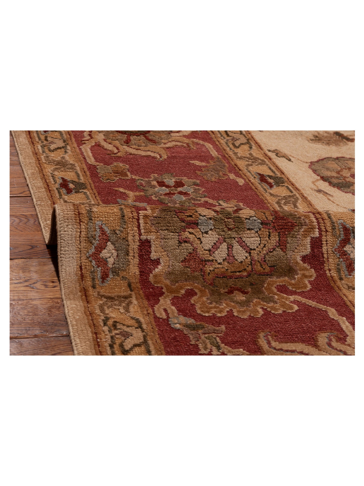 Elvan Zeliha Beige Rust 10.3x14.11 Hand Knotted Rug