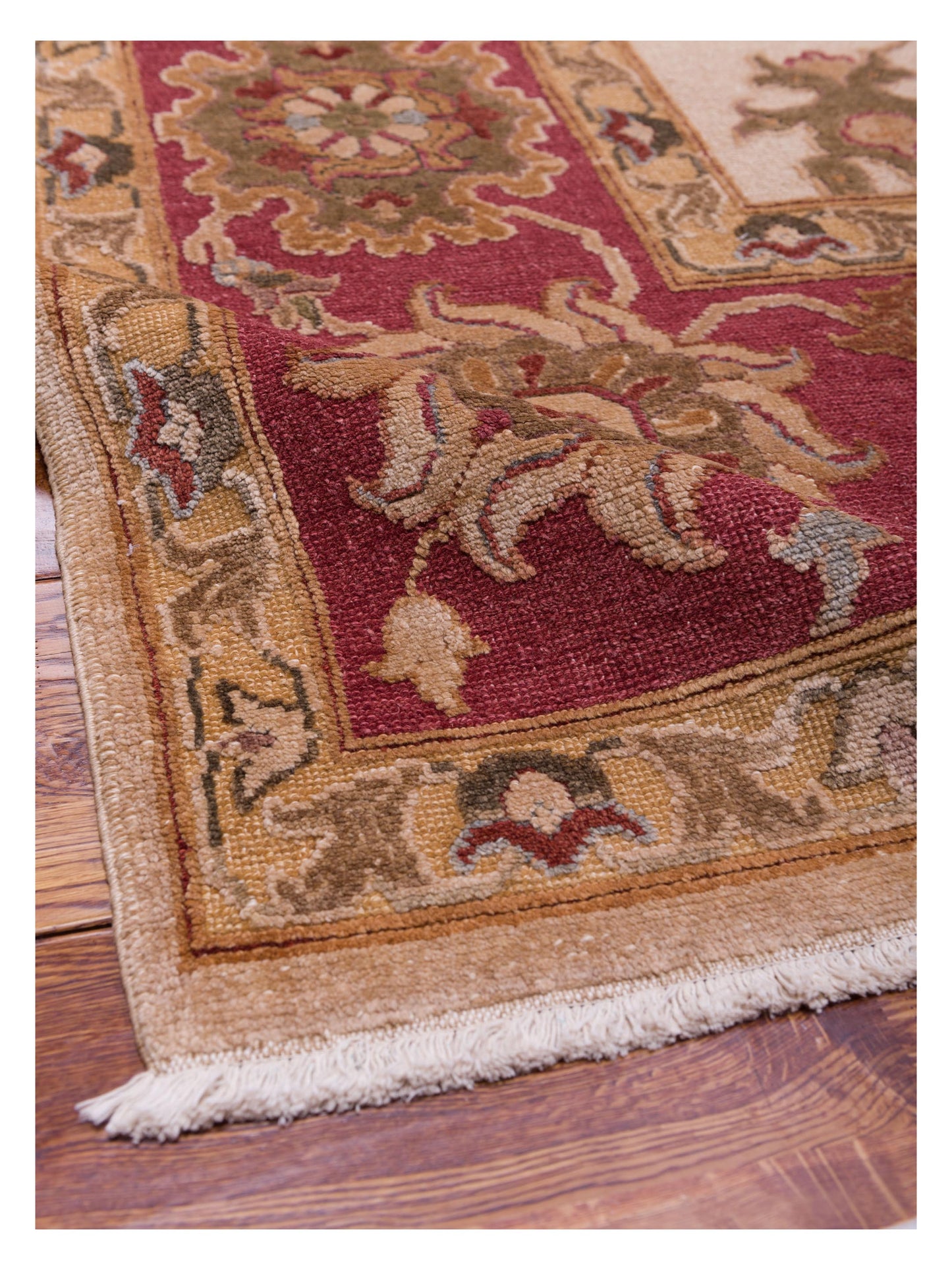 Elvan Zeliha Beige Rust 10.3x14.11 Hand Knotted Rug