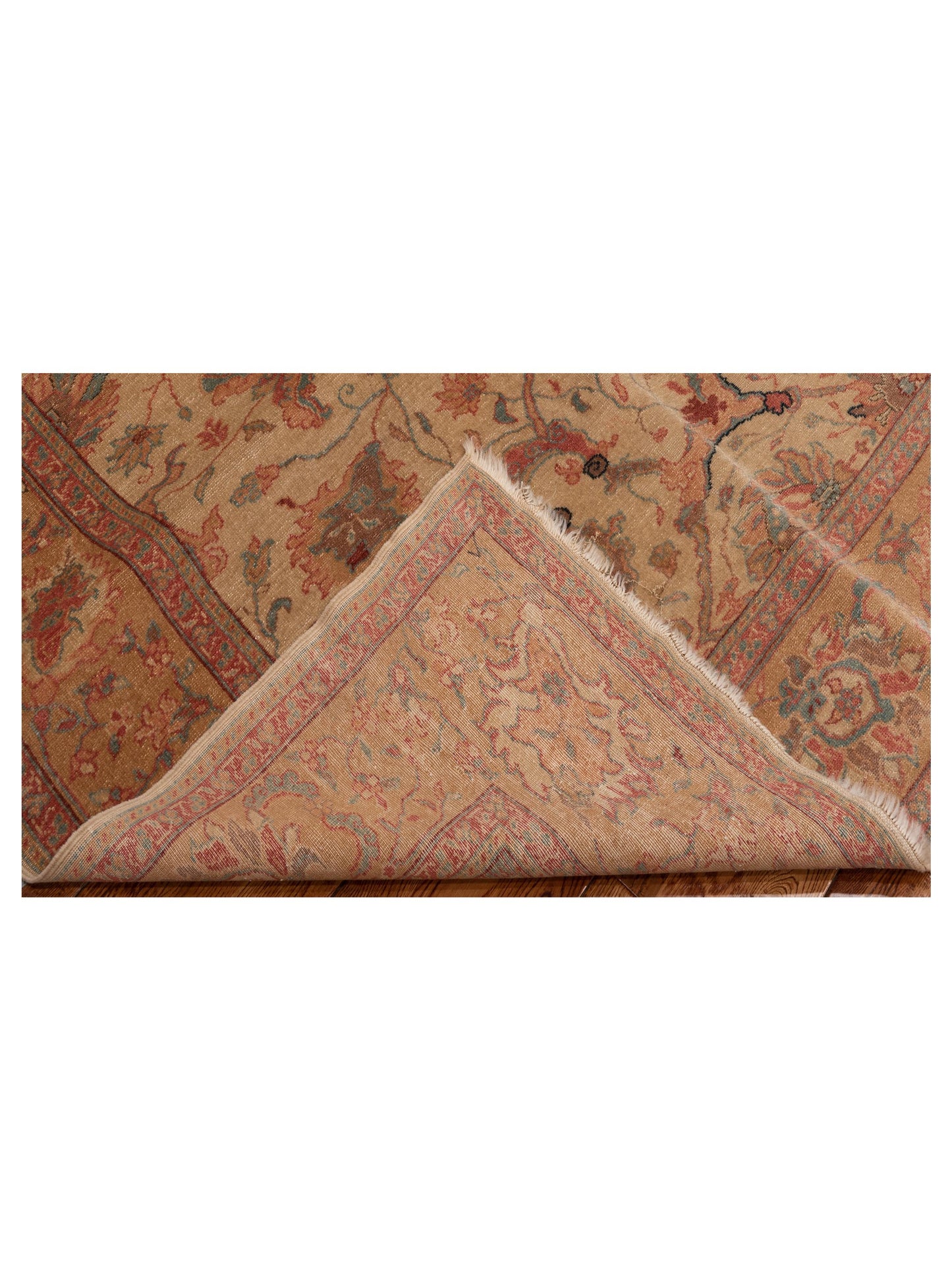 Antique Loom 108130 Beige Gold 8.3x10.2 Hand Knotted Rug