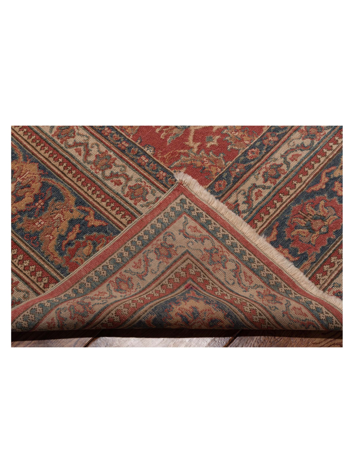 Antique Loom 108135 Rust Blue 12.5x17.11 Hand Knotted Rug