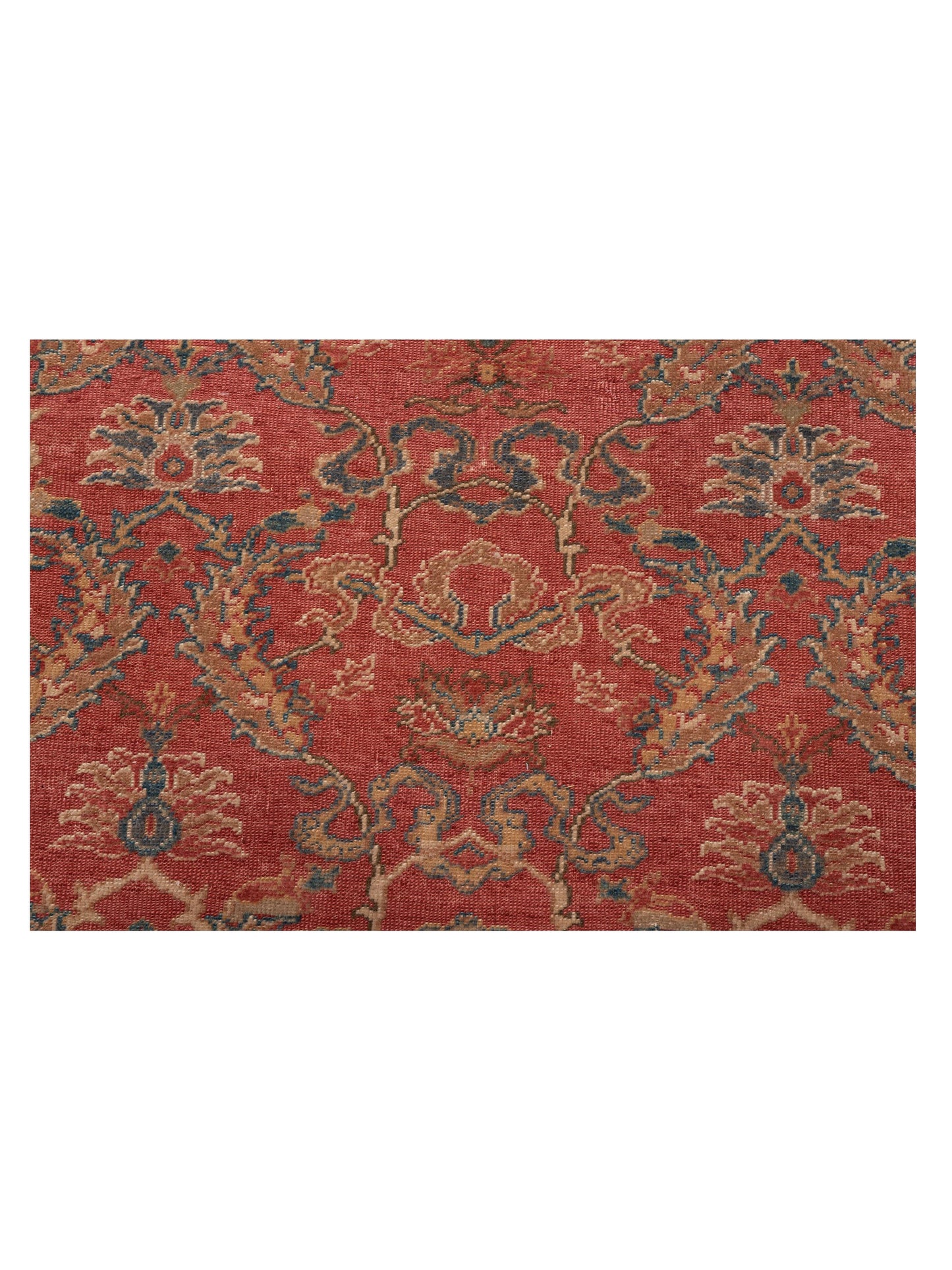 Antique Loom 108135 Rust Blue 12.5x17.11 Hand Knotted Rug