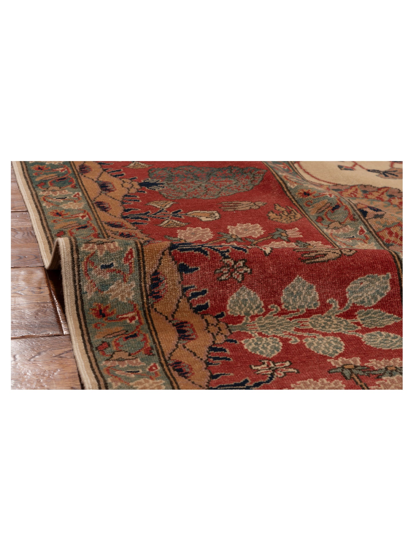 Antique Loom 108171 Ivory Rust 10.5x14.3 Hand Knotted Rug