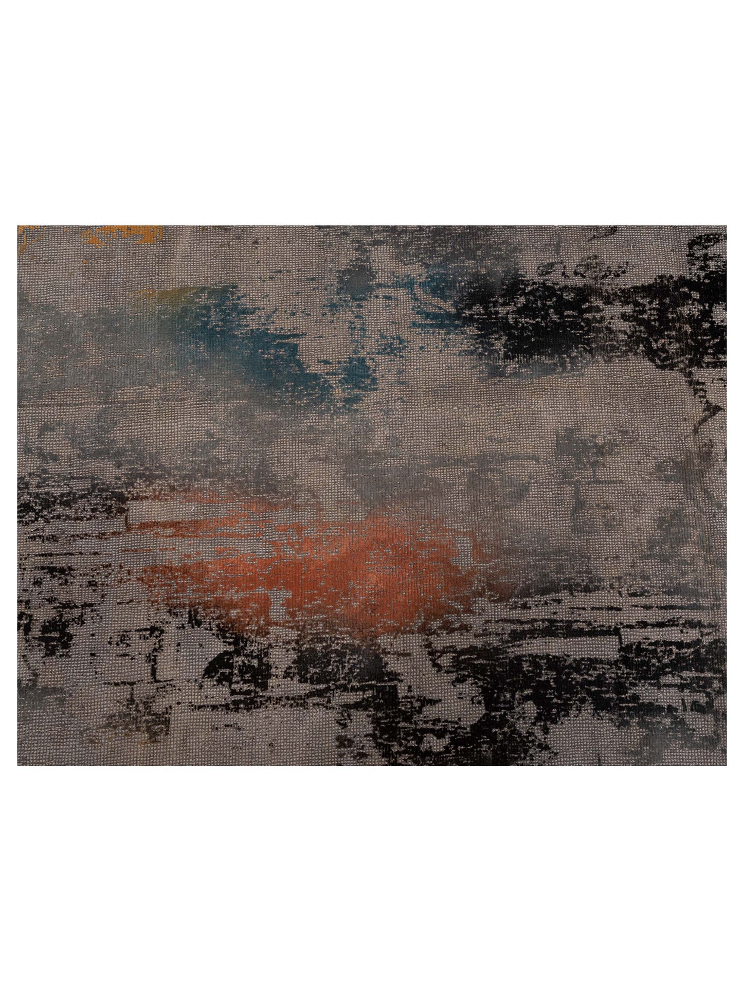 Vintage 108928 Gray 9.4x10.3 Hand Knotted Rug