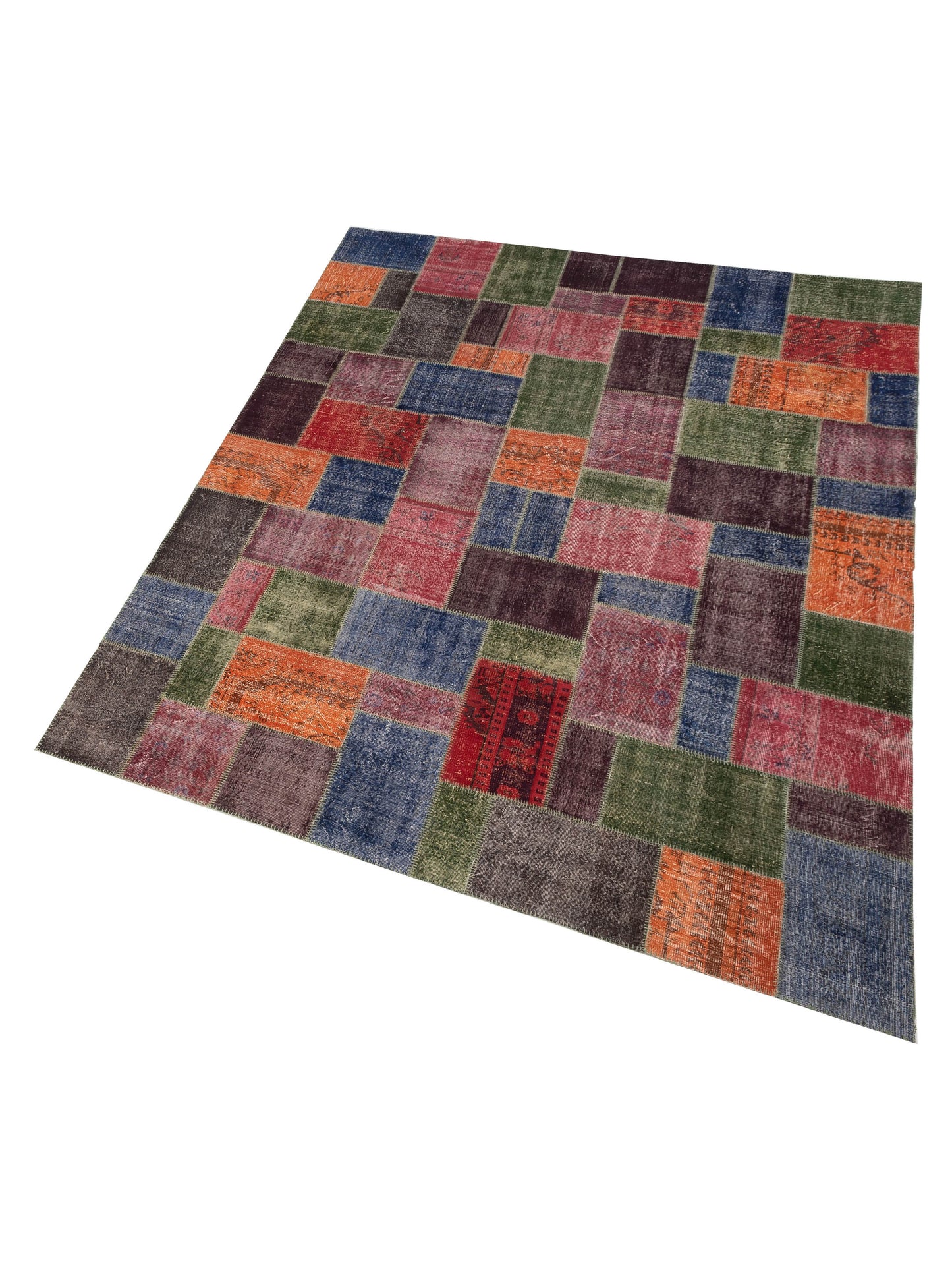 Turkish Vestige Patchwork 108970 Multi 10.6x13.1 Hand Knotted Rug