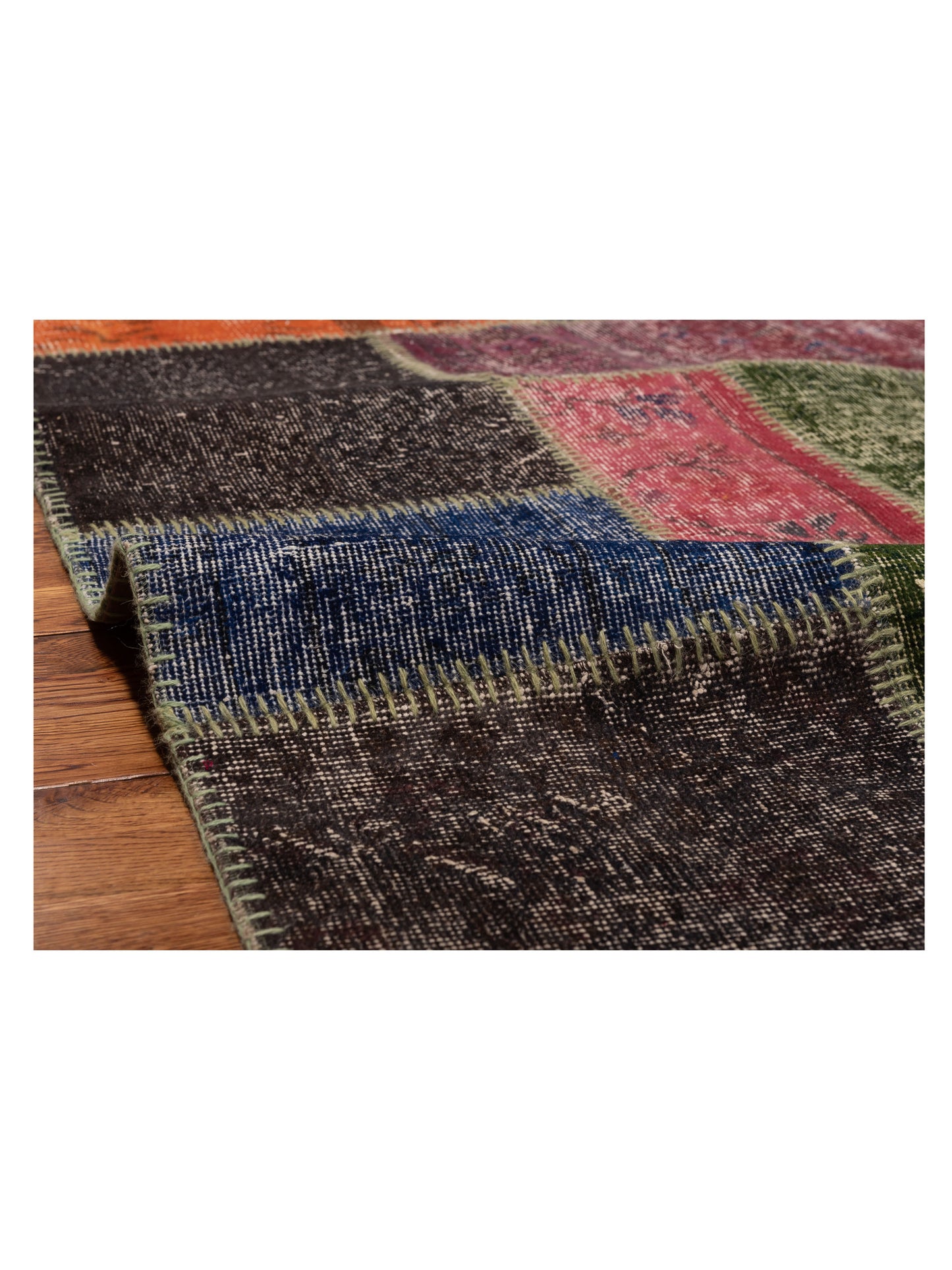 Turkish Vestige Patchwork 108970 Multi 10.6x13.1 Hand Knotted Rug