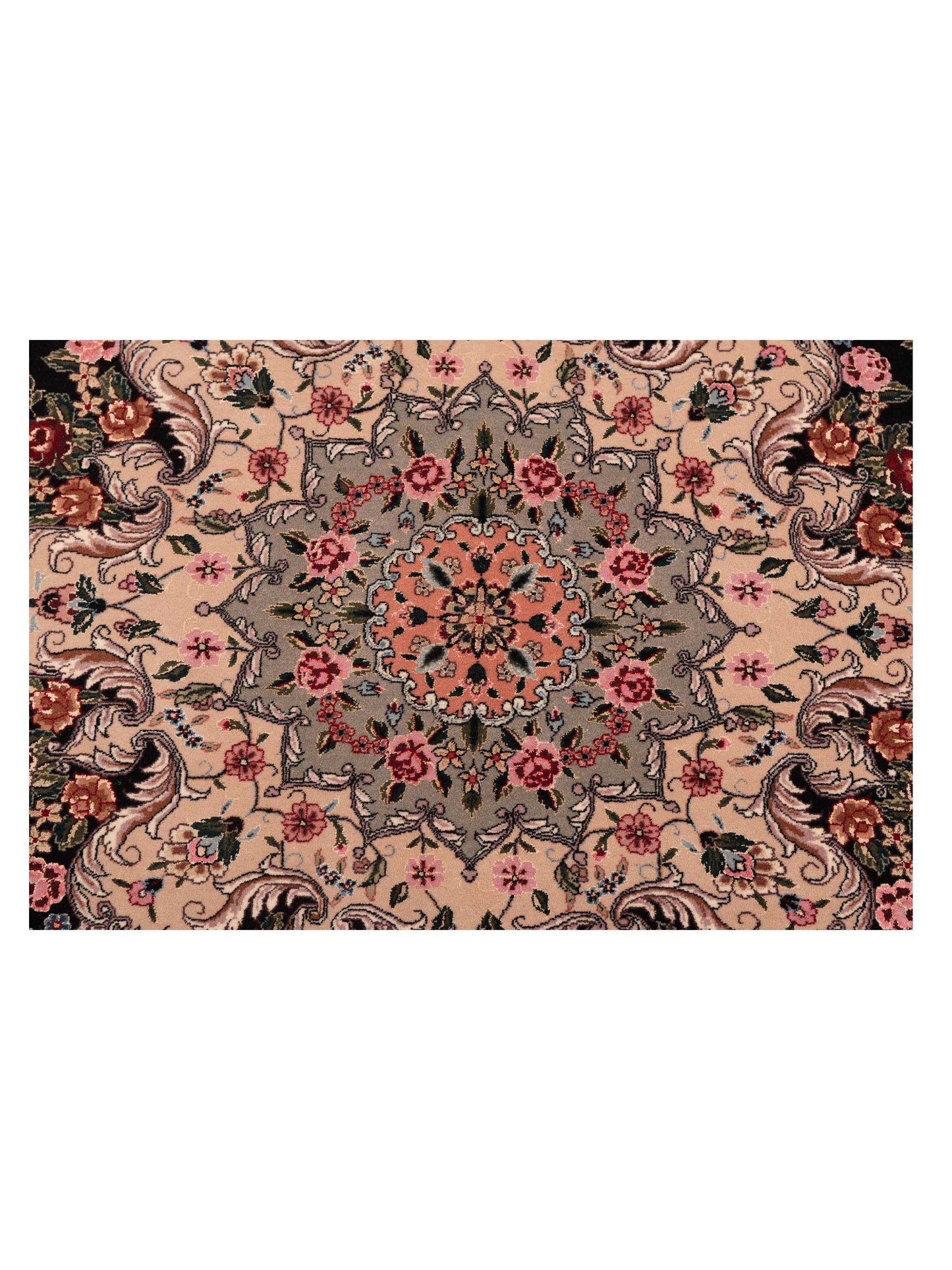 Mastersilk 109565 Black Beige 9x11.11 Hand Knotted Rug