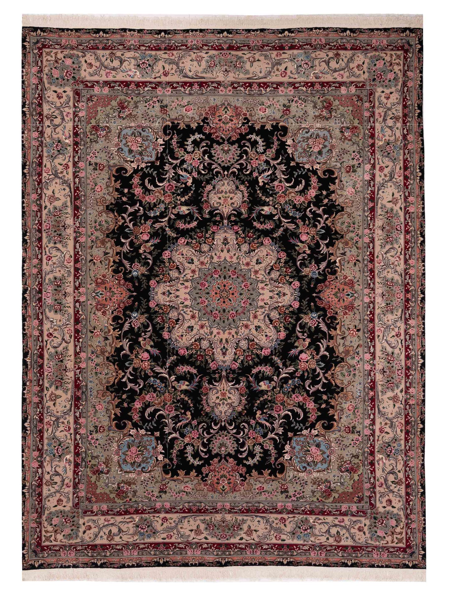 Rajpur Mastersilk Black Beige Traditional