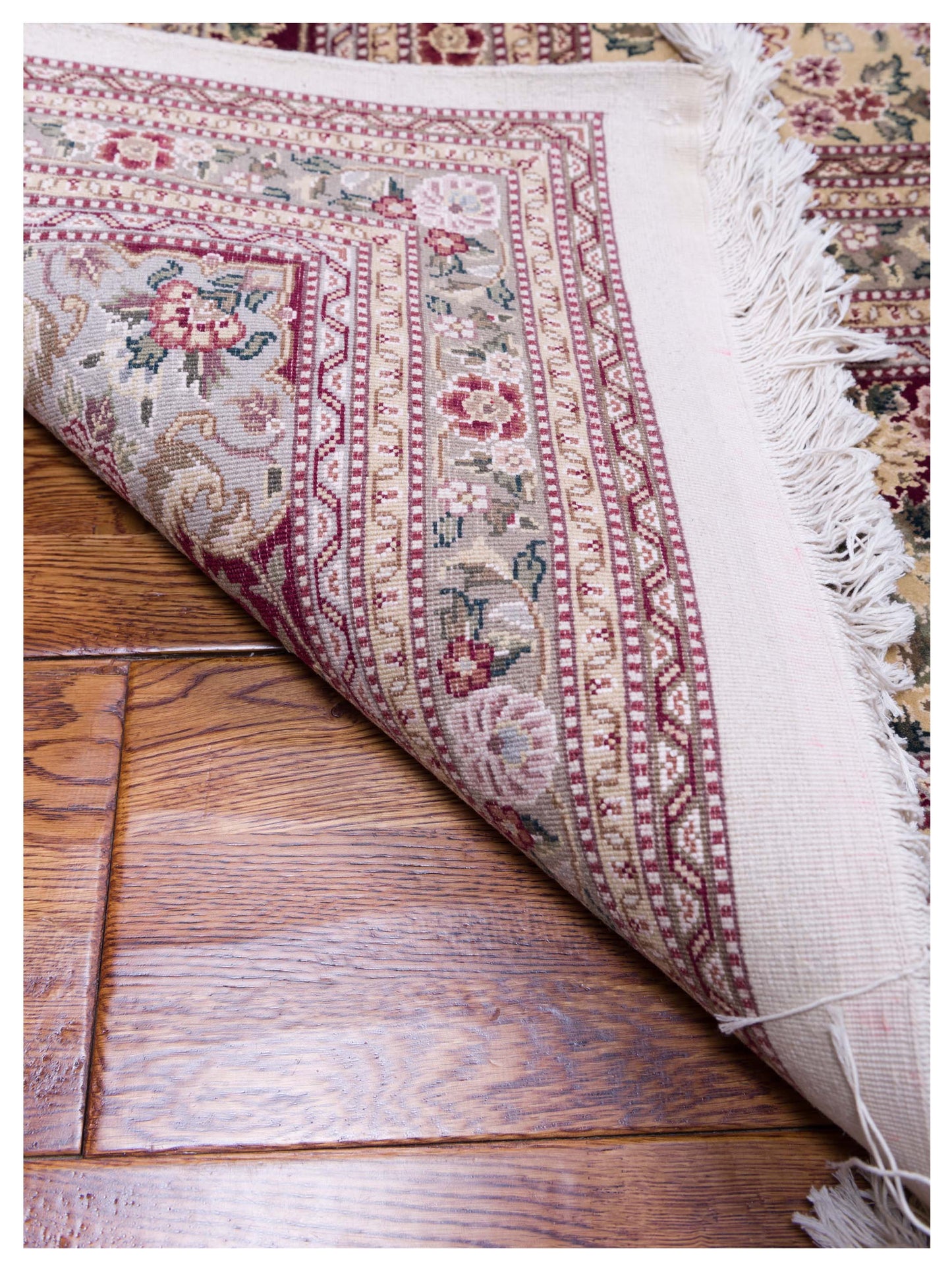 Magnolia 110058 Ivory Red 10x14.3 Hand Knotted Rug