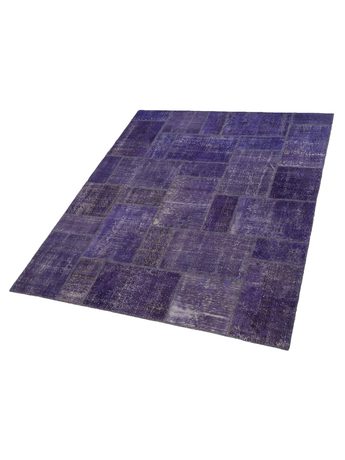 Turkish Vestige Patchwork 110111 Purple 8x9.11 Hand Knotted Rug