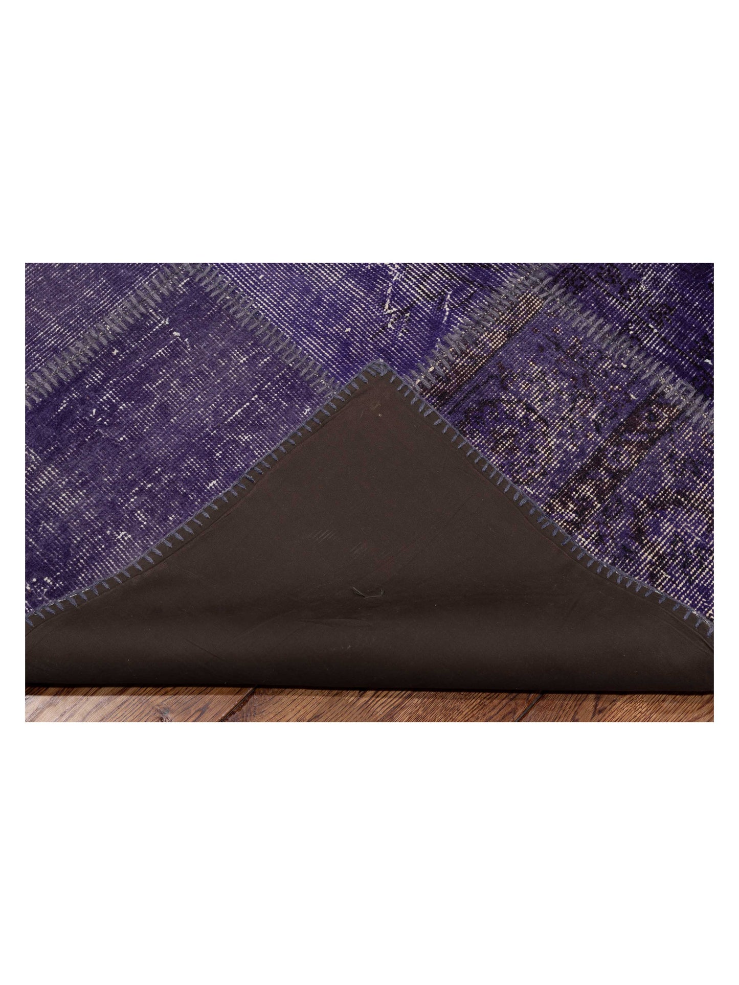 Turkish Vestige Patchwork 110111 Purple 8x9.11 Hand Knotted Rug