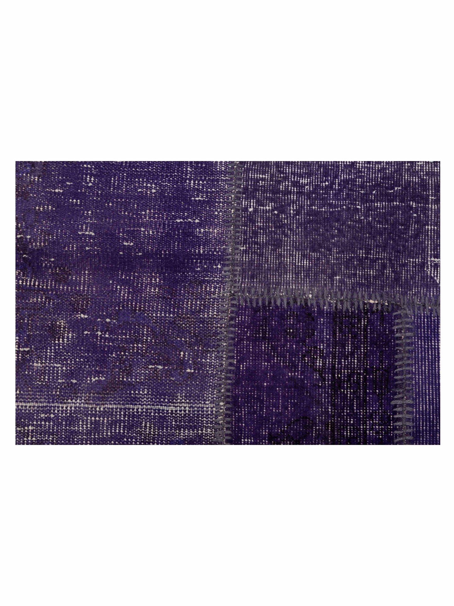 Turkish Vestige Patchwork 110111 Purple 8x9.11 Hand Knotted Rug