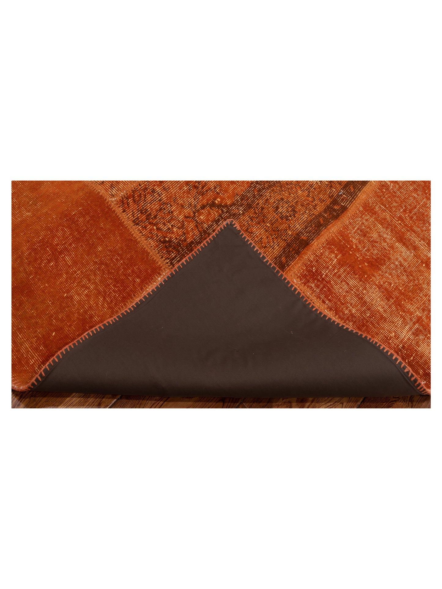 Turkish Vestige Patchwork 110122 Orange 6x9 Hand Knotted Rug