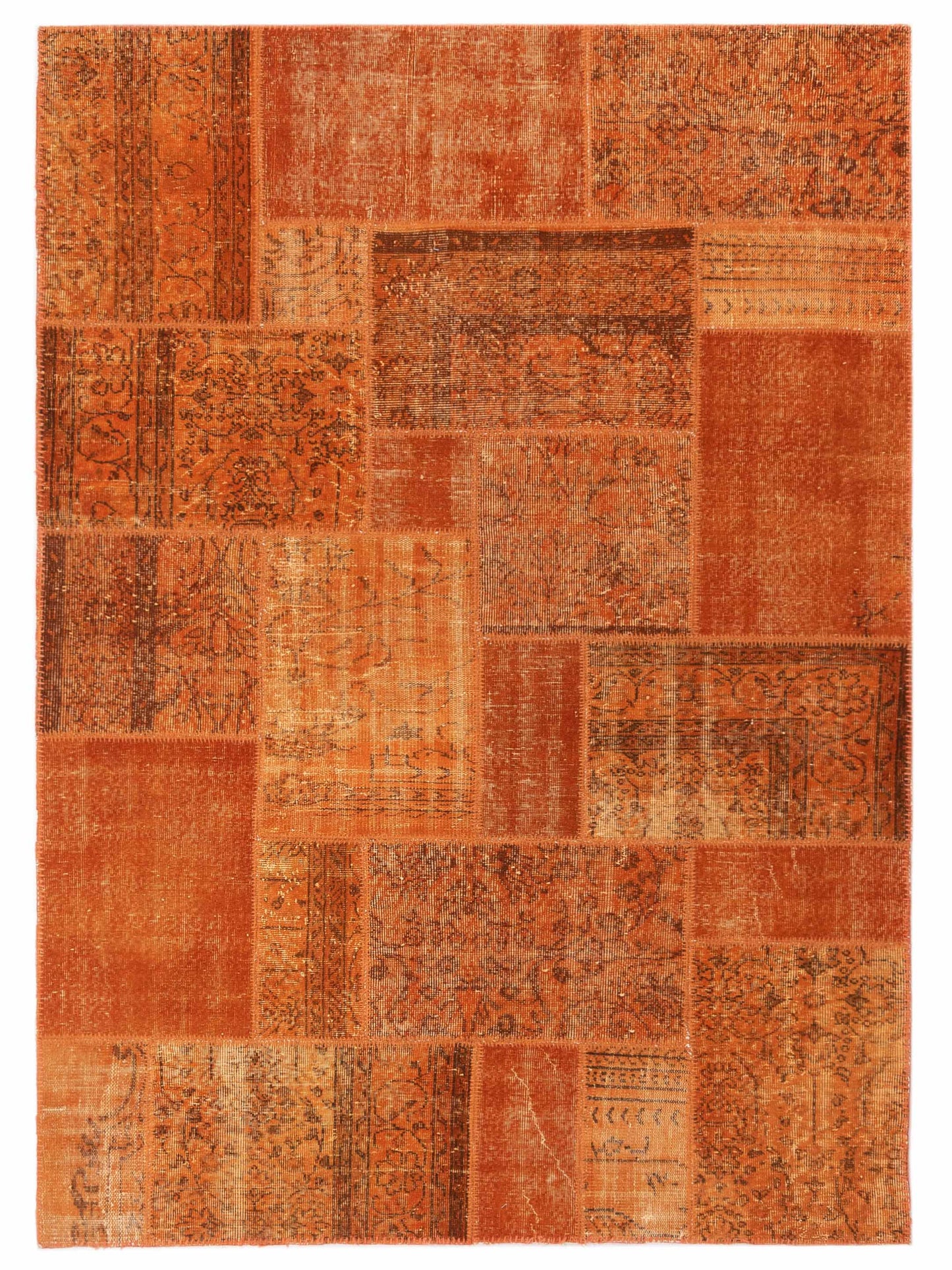 Pasha Turkish Vestige Patchwork Orange Contemporary