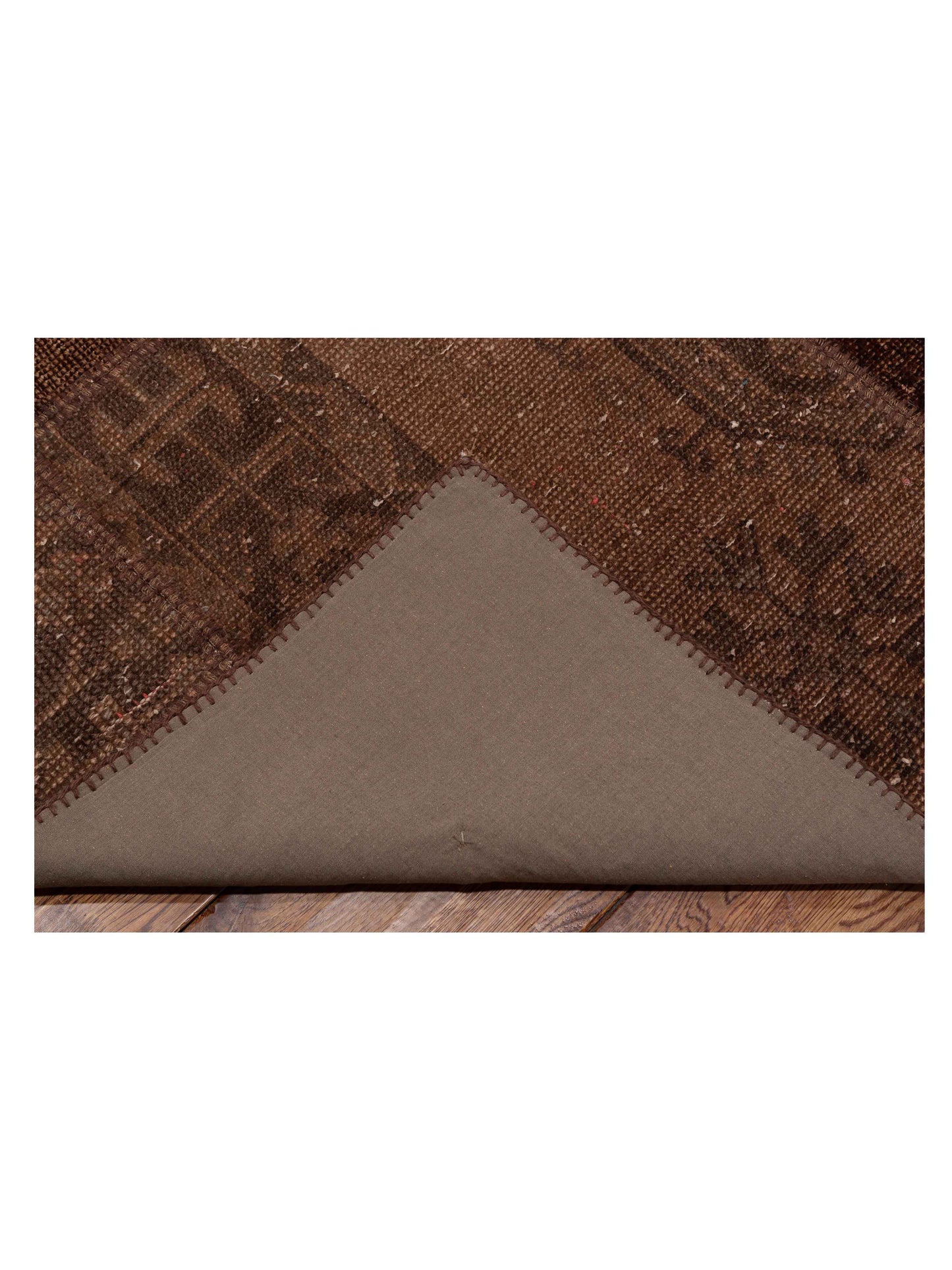 Turkish Vestige Patchwork 110137 Dark Brown 9x11.7 Hand Knotted Rug