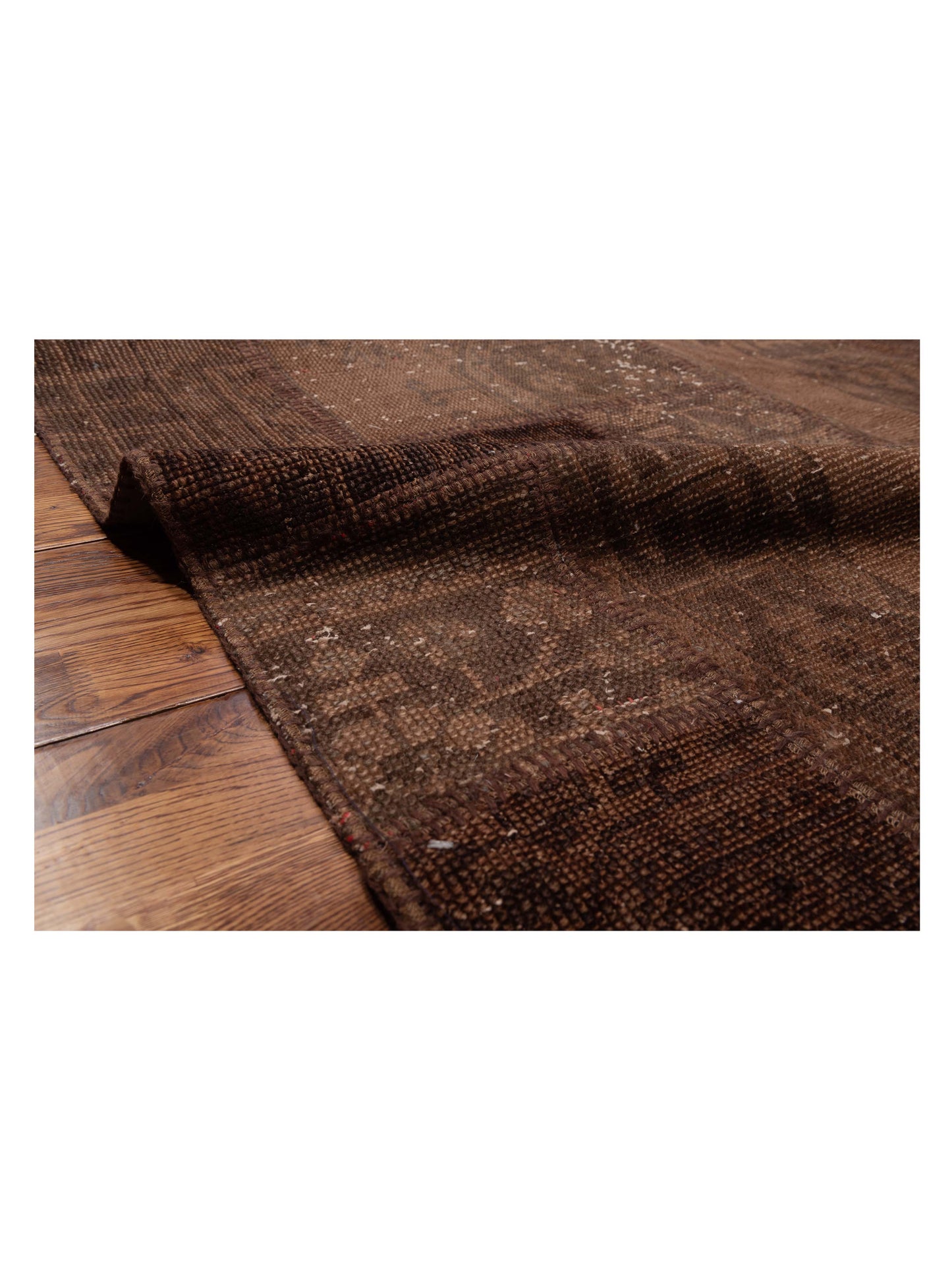 Turkish Vestige Patchwork 110137 Dark Brown 9x11.7 Hand Knotted Rug