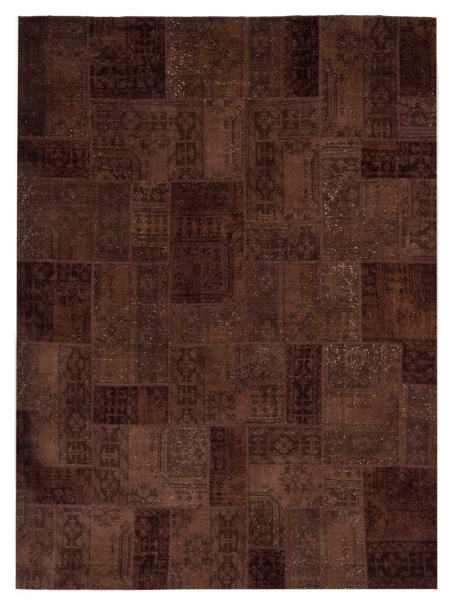 Pasha Turkish Vestige Patchwork Dark Brown Contemporary