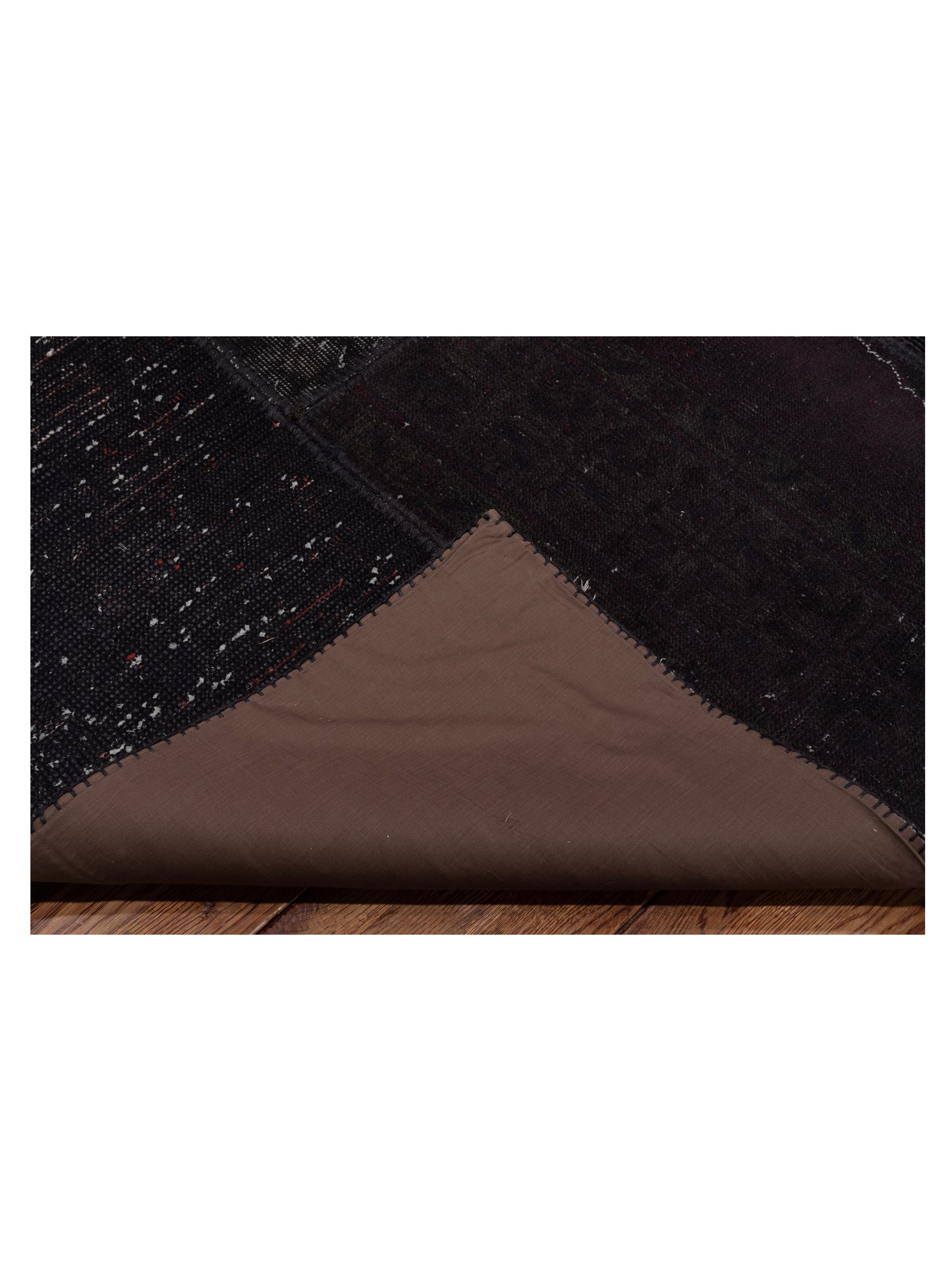 Turkish Vestige Patchwork 110143 Black 10x13.4 Hand Knotted Rug