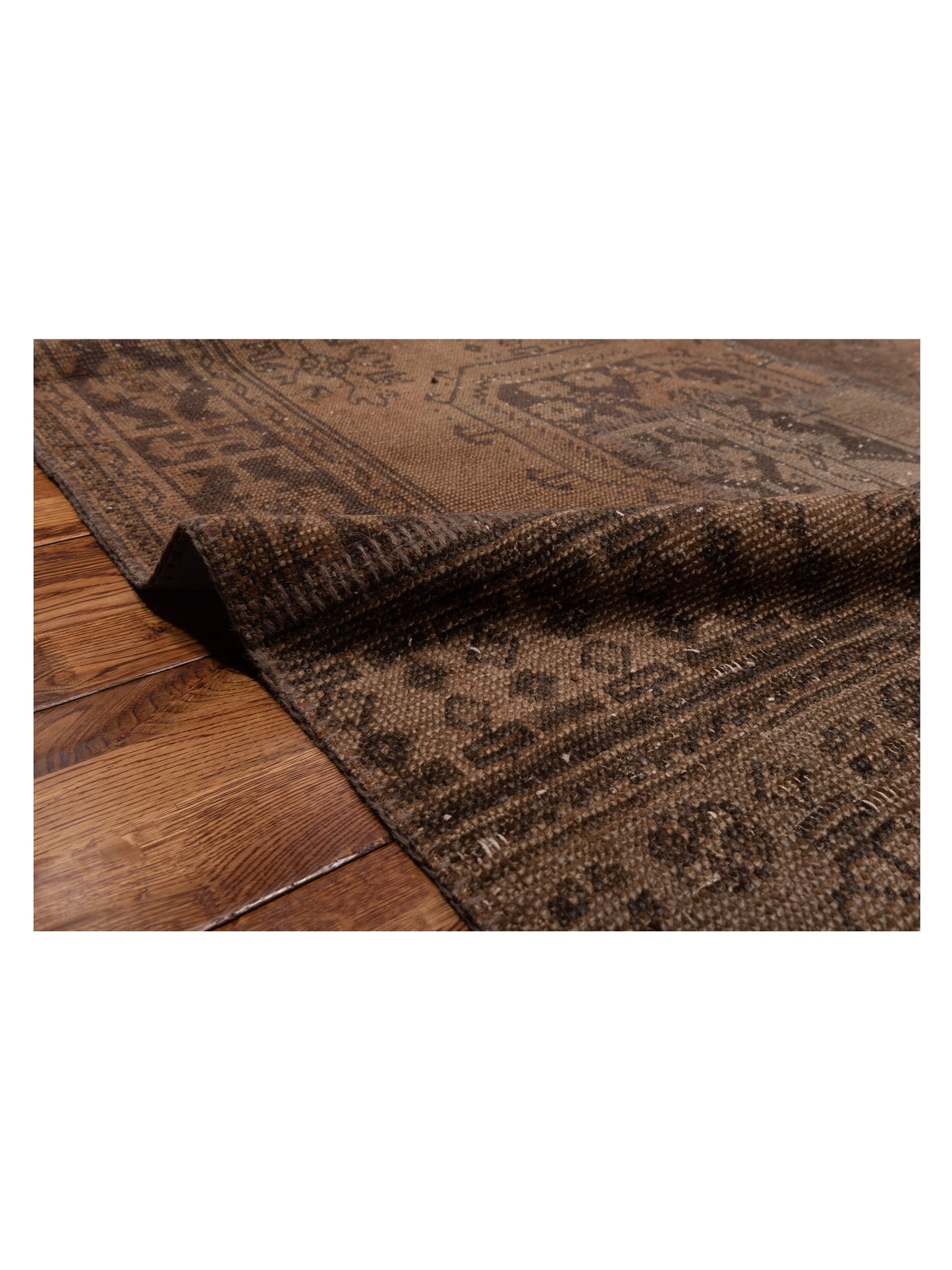 Turkish Vestige Patchwork 110151 Brown 10x13.3 Hand Knotted Rug