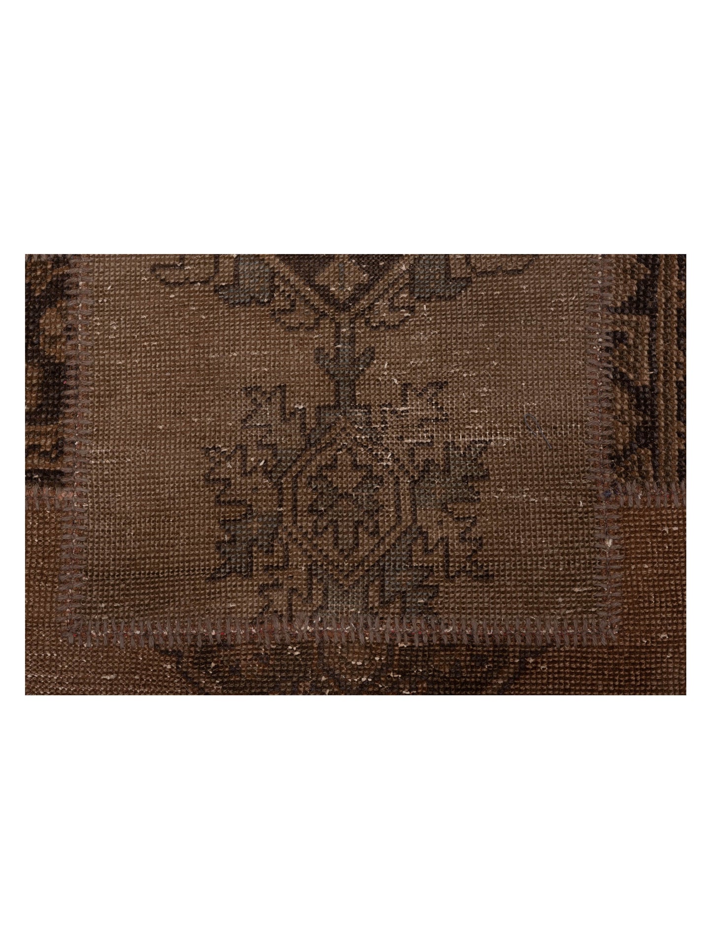 Turkish Vestige Patchwork 110151 Brown 10x13.3 Hand Knotted Rug