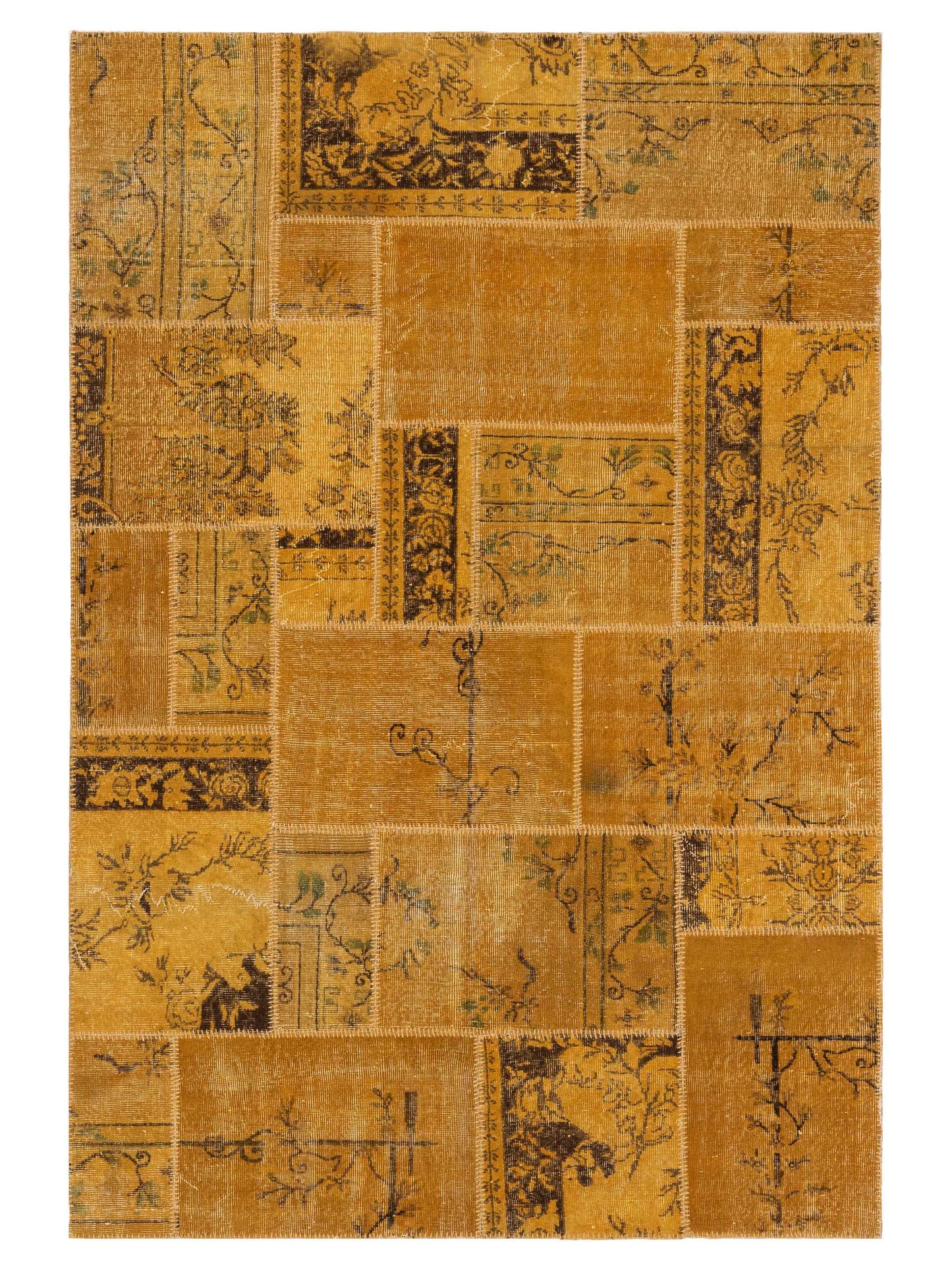 Pasha Turkish Vestige Patchwork Yellow Contemporary