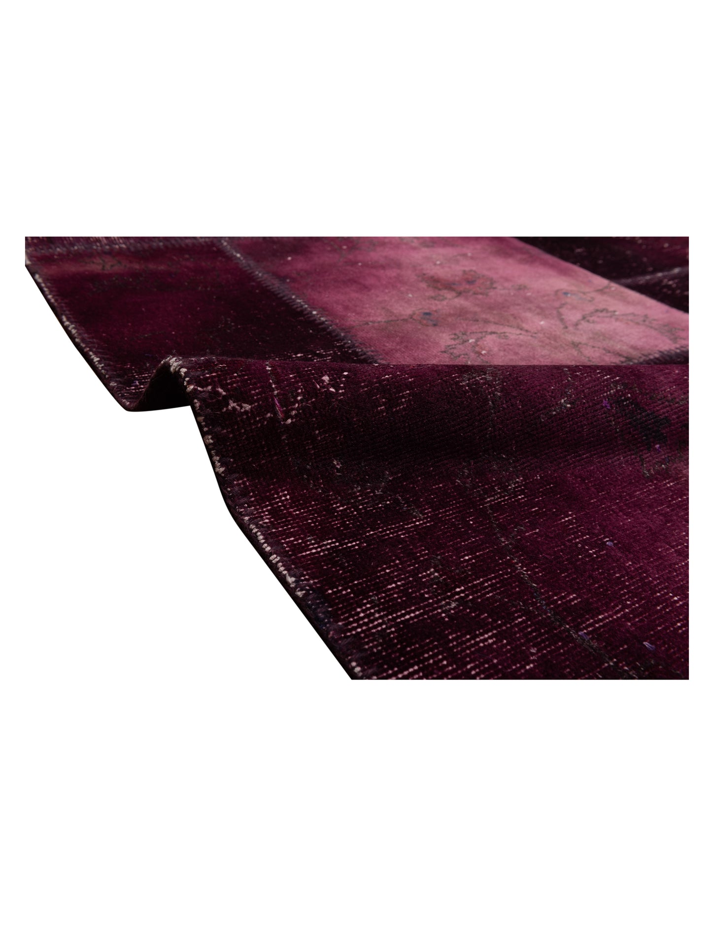 Turkish Vestige Patchwork 110177 Burgundy 9.11x13.3 Hand Knotted Rug