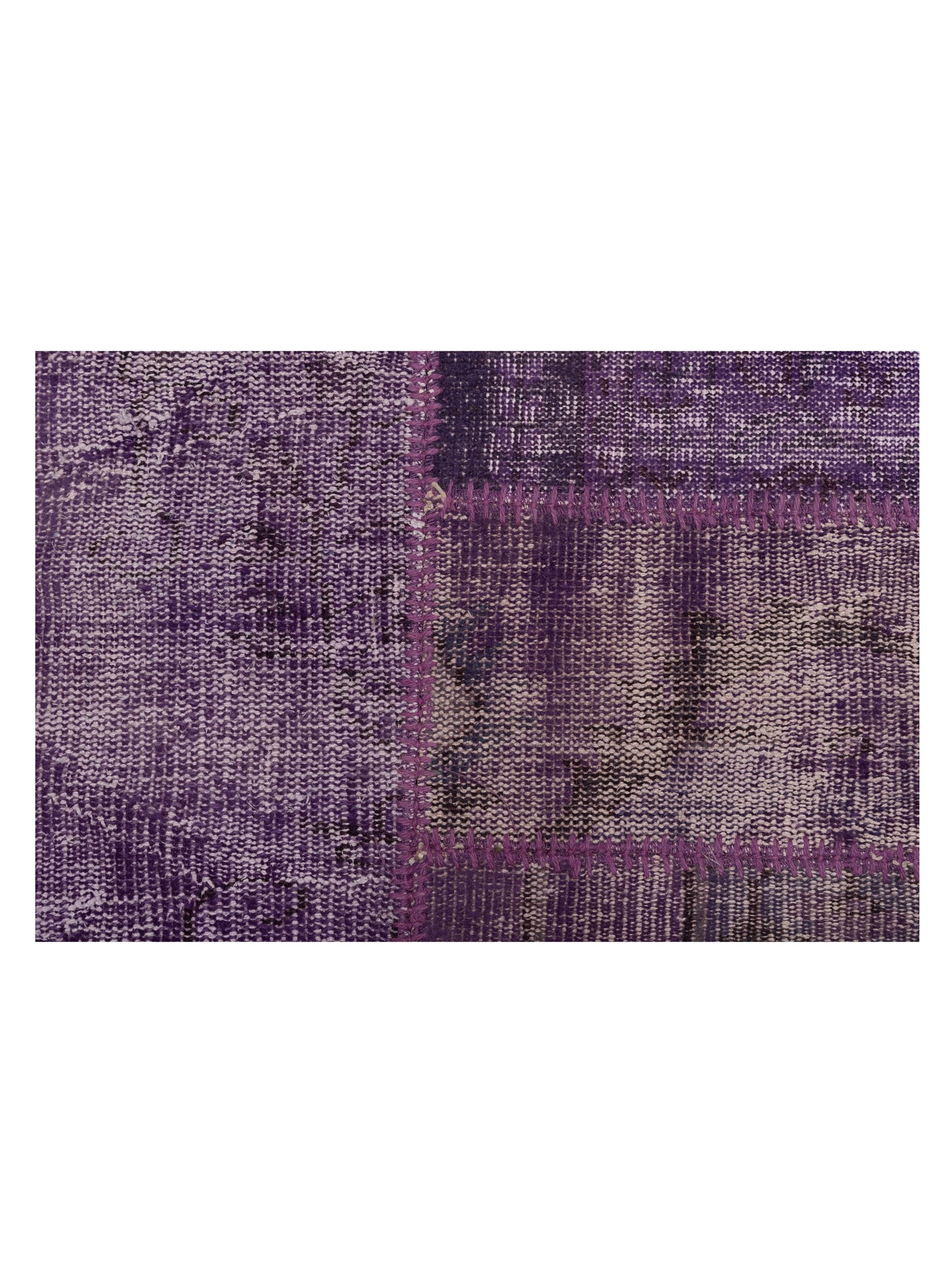 Turkish Vestige Patchwork 110200 Purple 10x13.3 Hand Knotted Rug
