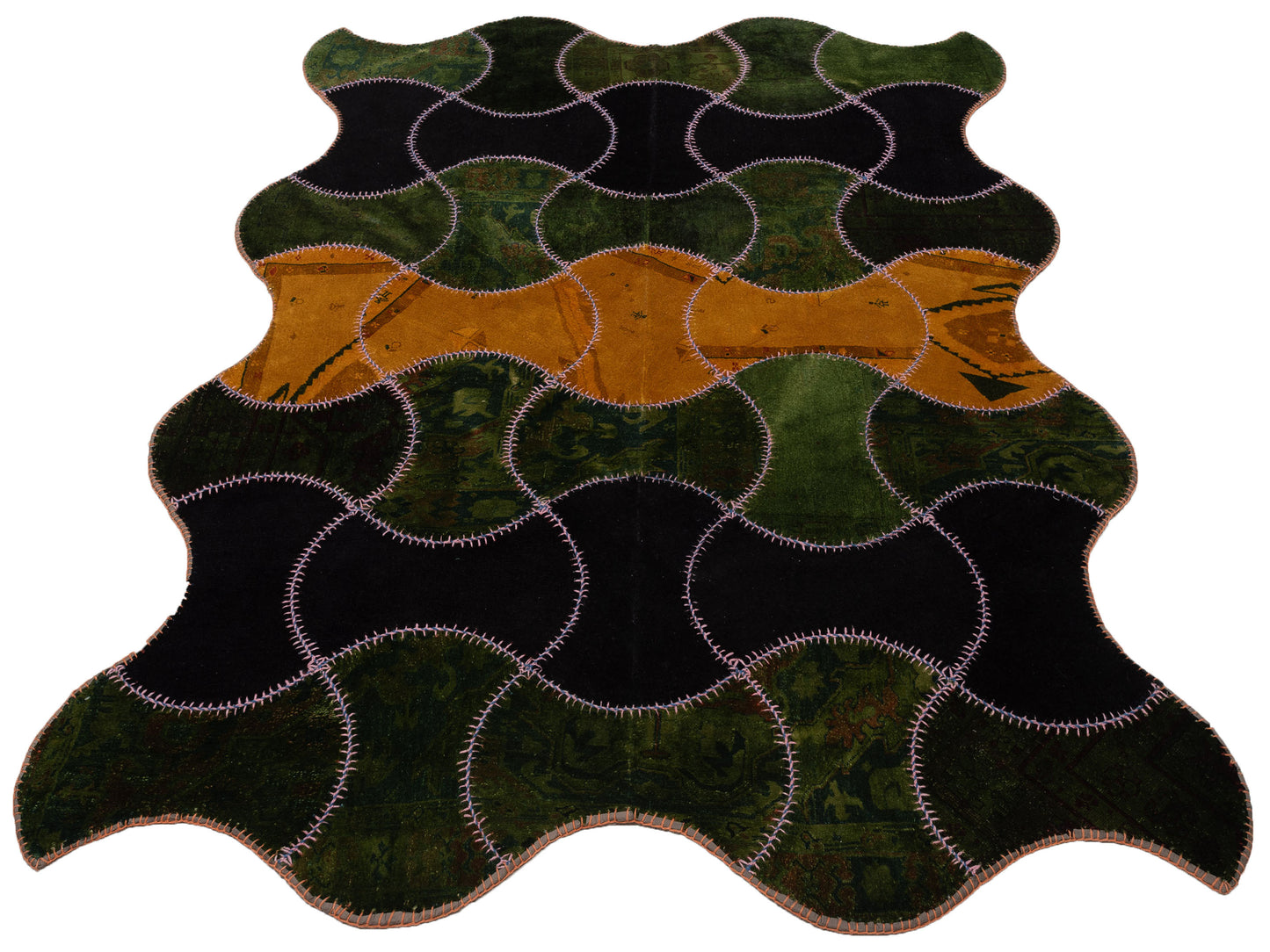 Turkish Vestige Patchwork 110267 Multi 7.3x10 Hand Knotted Rug