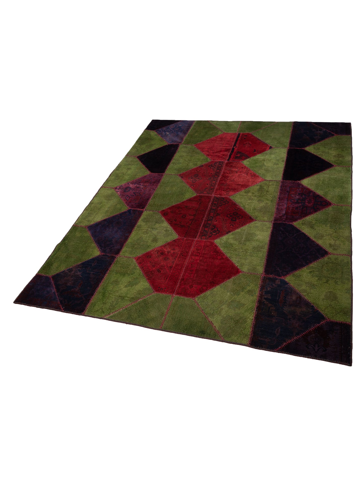 Turkish Vestige Patchwork 110268 Multi 10.9x13.4 Hand Knotted Rug