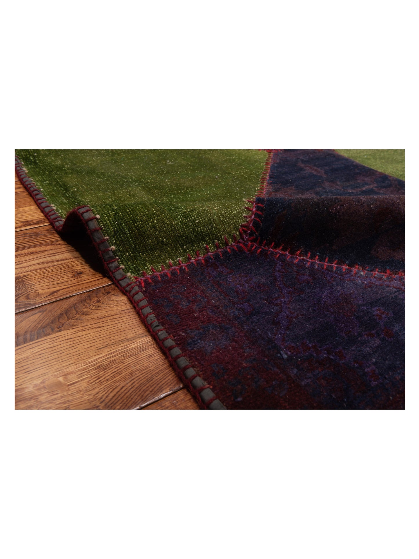 Turkish Vestige Patchwork 110268 Multi 10.9x13.4 Hand Knotted Rug