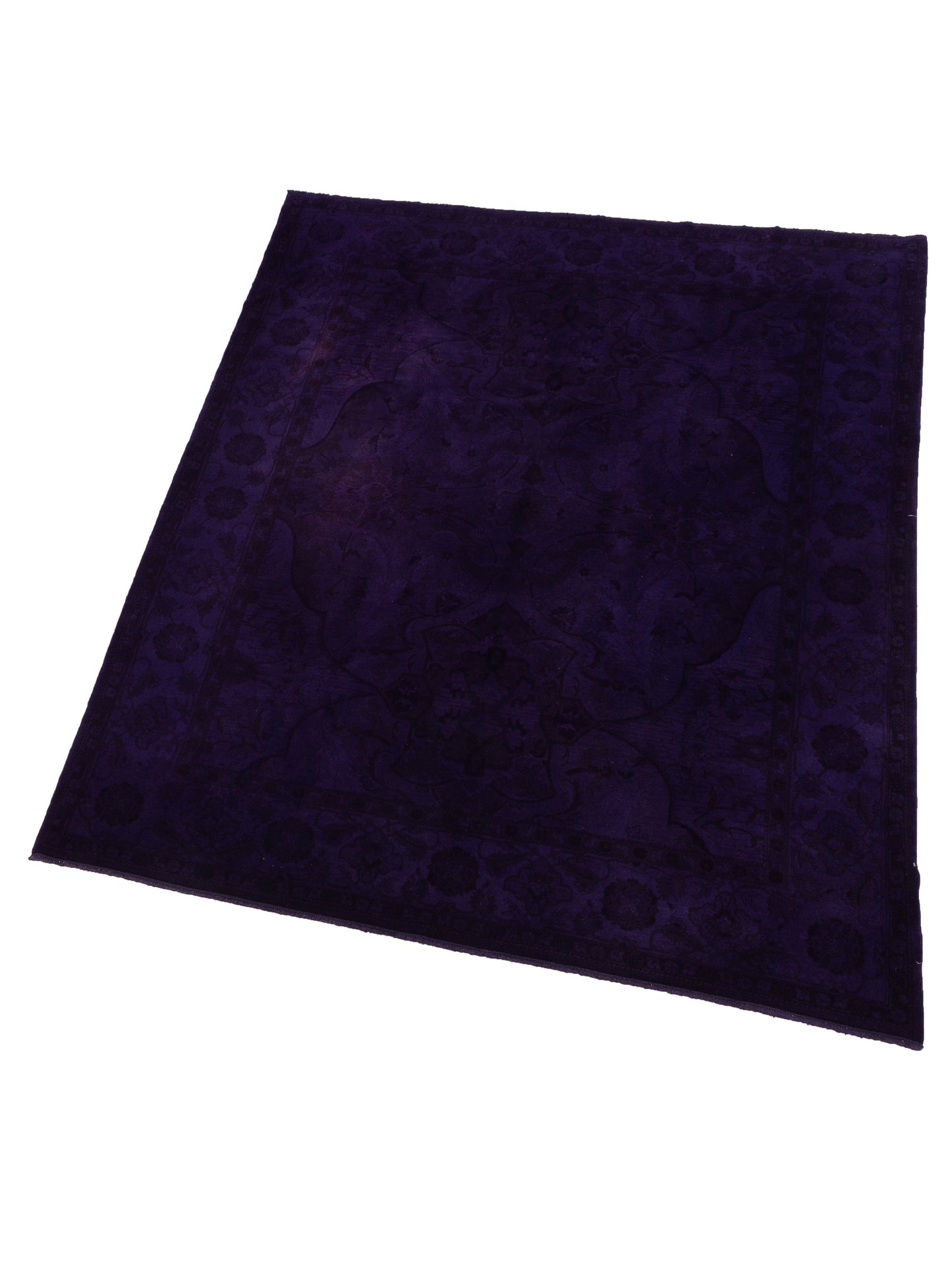 Vintage 110279 Purple 8.1x9.10 Hand Knotted Rug