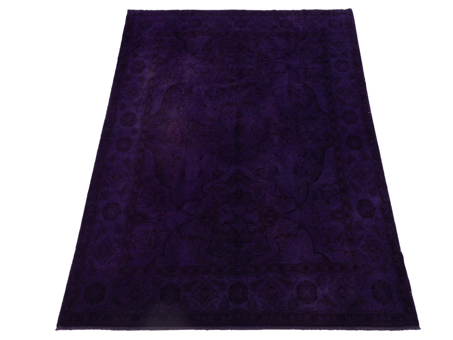 Vintage 110279 Purple 8.1x9.10 Hand Knotted Rug